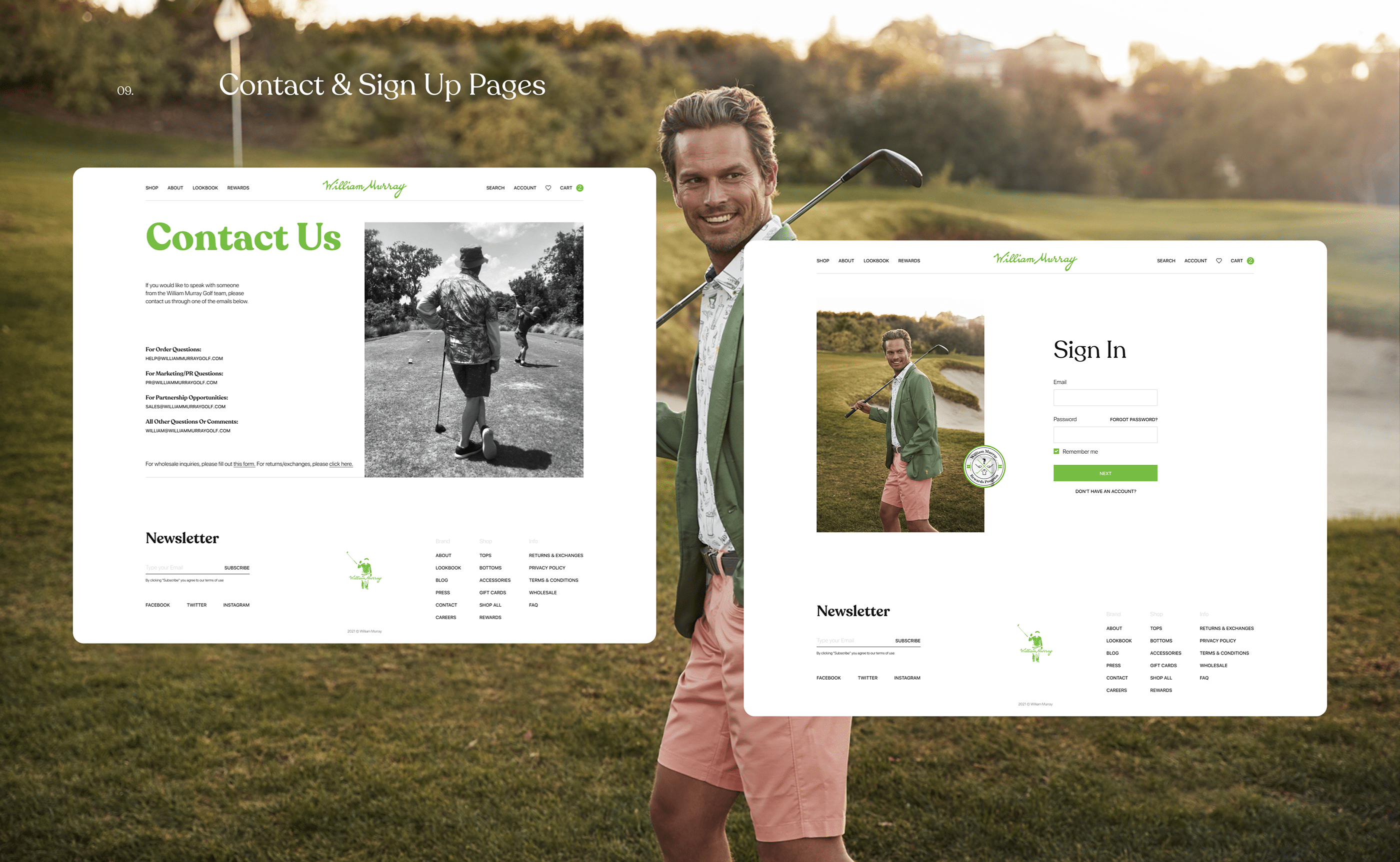 William Murray Golf — Redesign Concept — Изображение №12 — Интерфейсы на Dprofile
