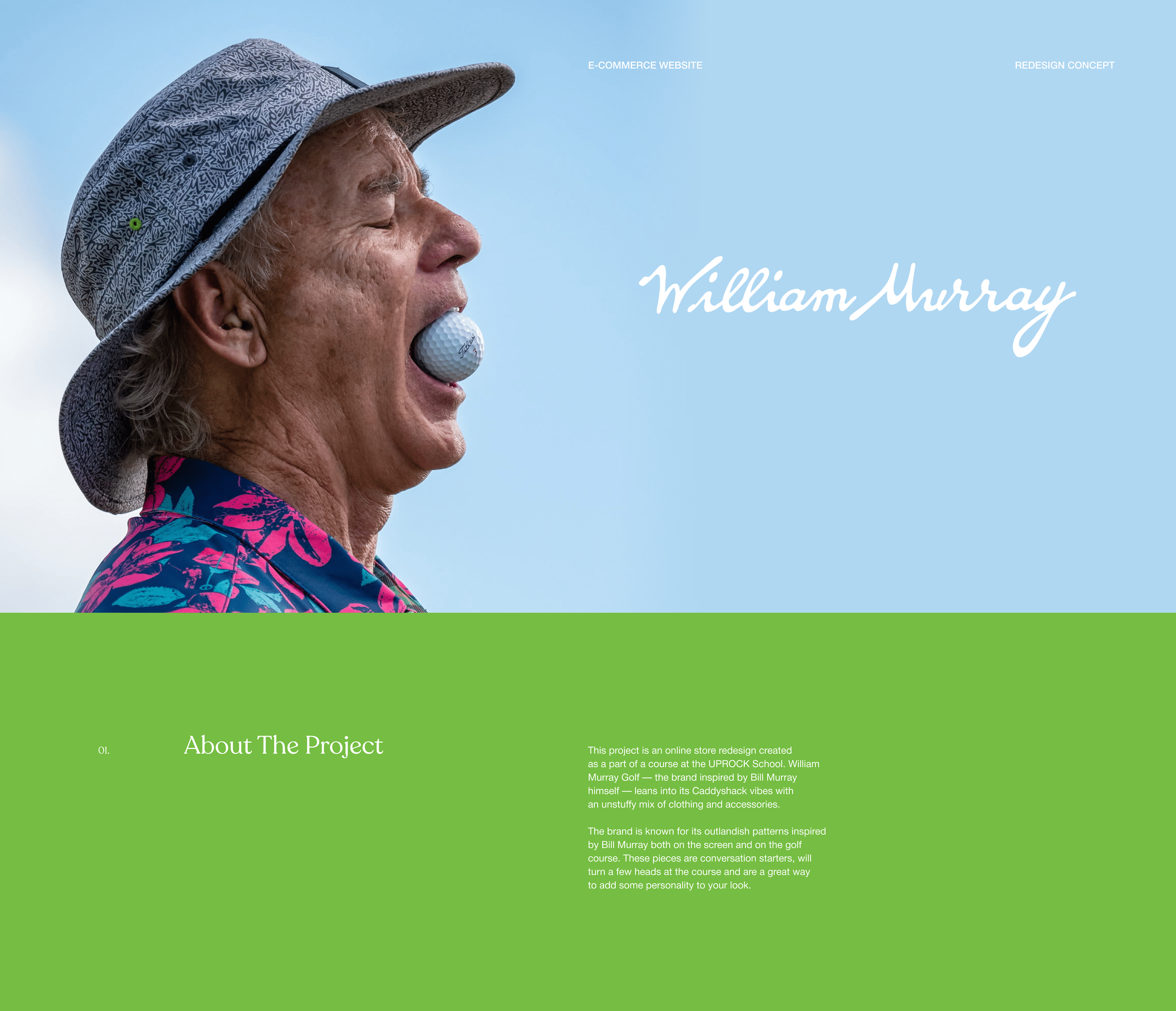 William Murray Golf — Redesign Concept — Изображение №1 — Интерфейсы на Dprofile