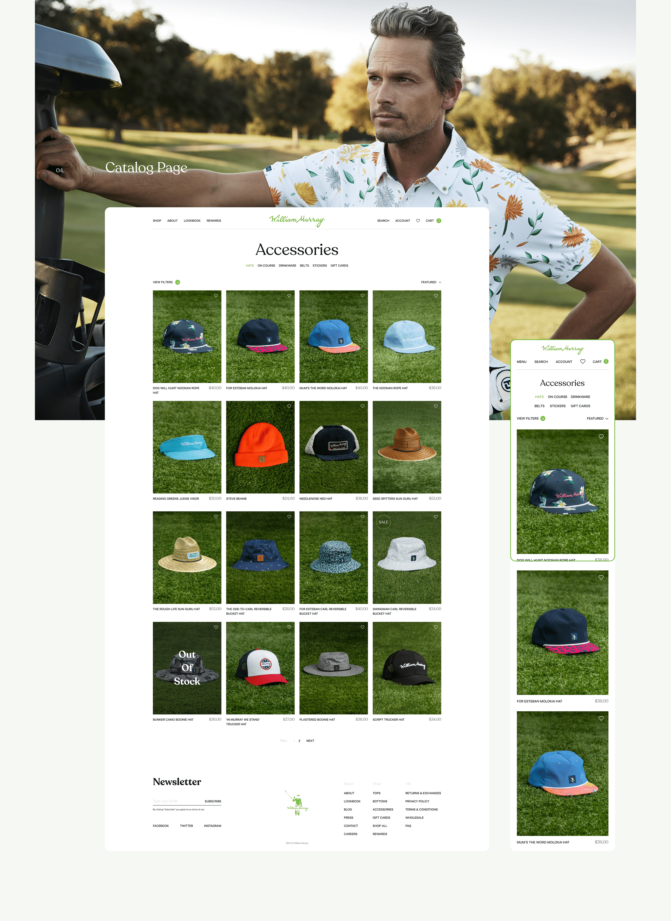 William Murray Golf — Redesign Concept — Изображение №6 — Интерфейсы на Dprofile