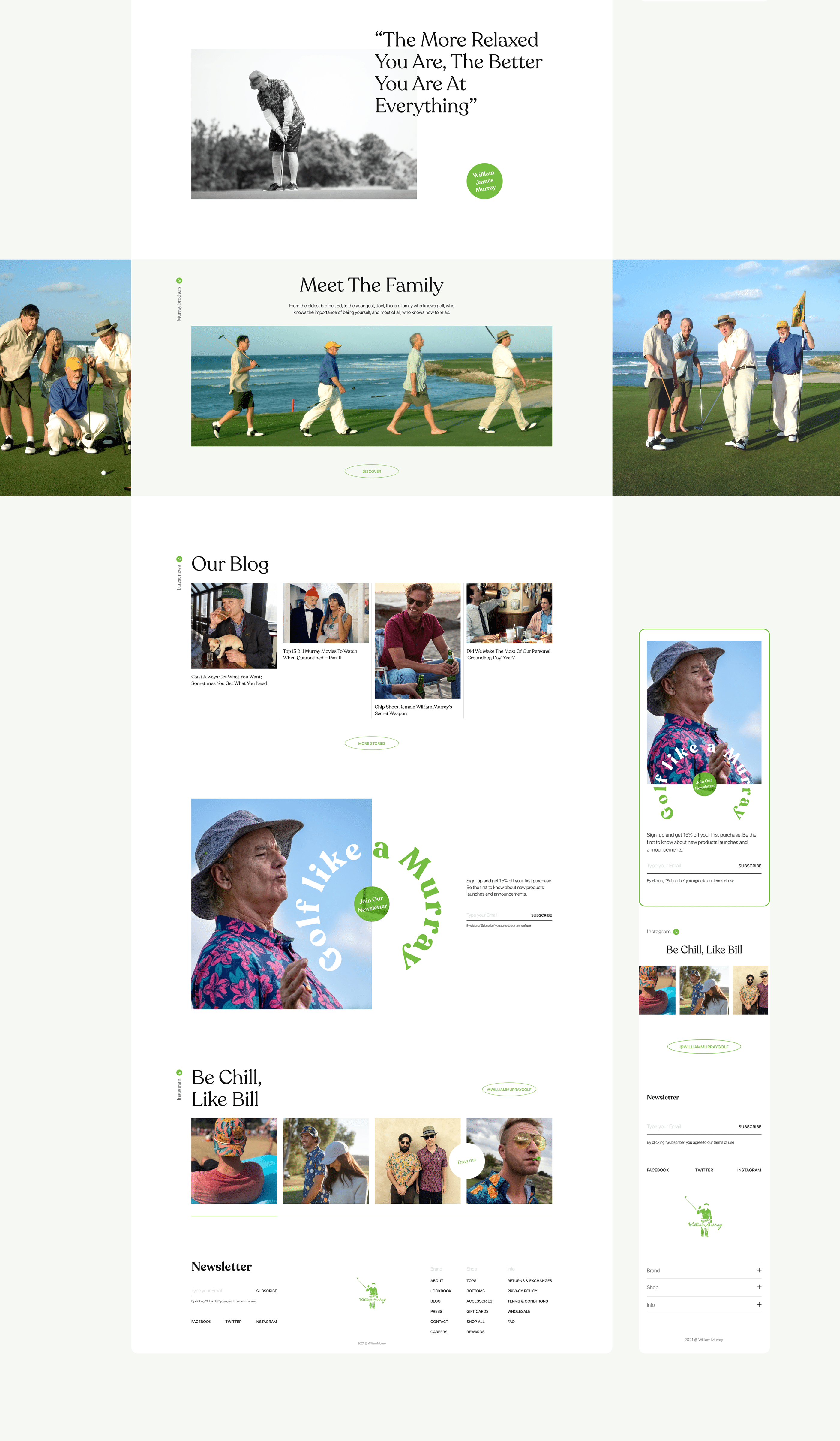 William Murray Golf — Redesign Concept — Изображение №3 — Интерфейсы на Dprofile
