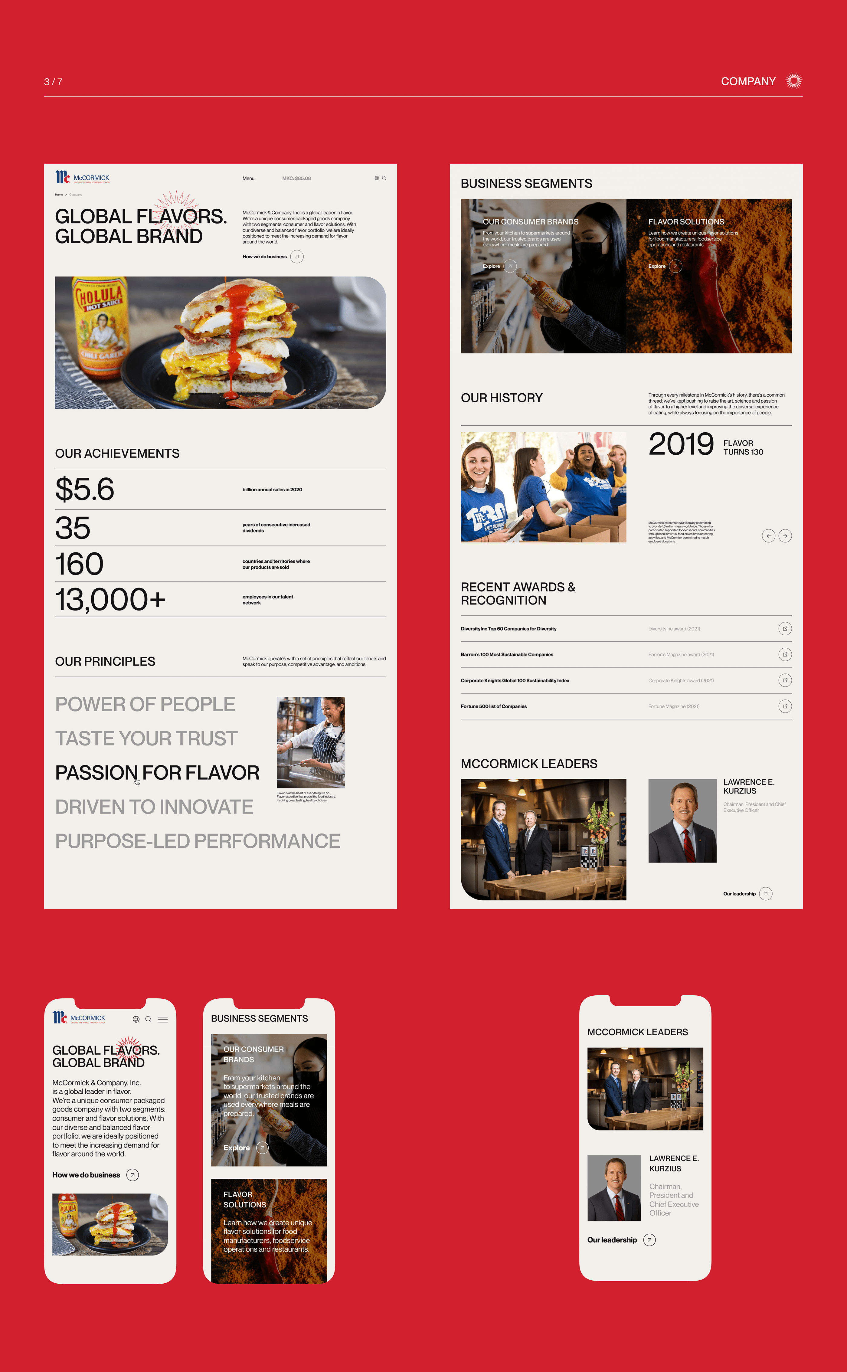 McCormick & Company — Corporate website — Изображение №3 — Интерфейсы на Dprofile