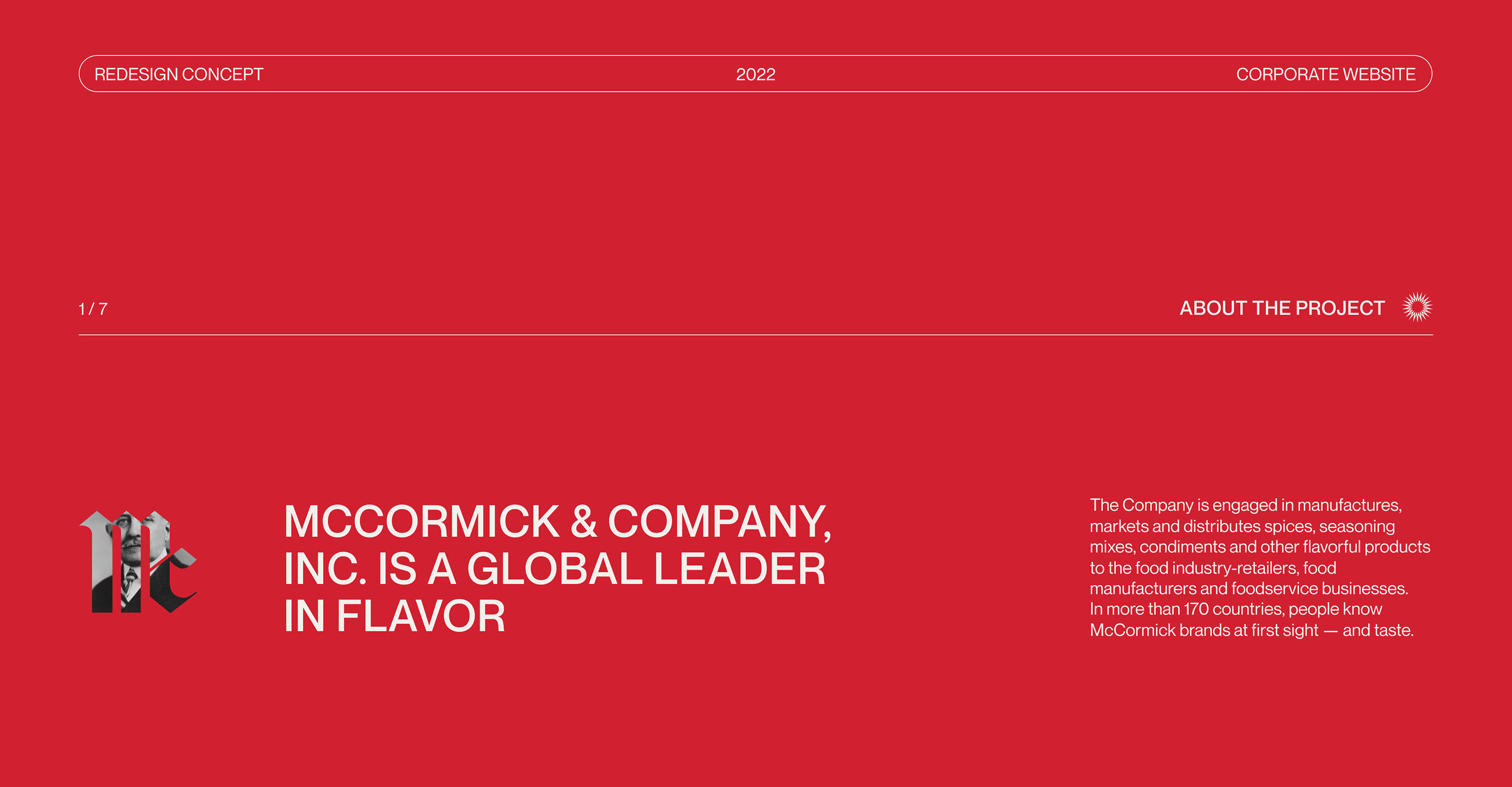 McCormick & Company — Corporate website — Изображение №1 — Интерфейсы на Dprofile