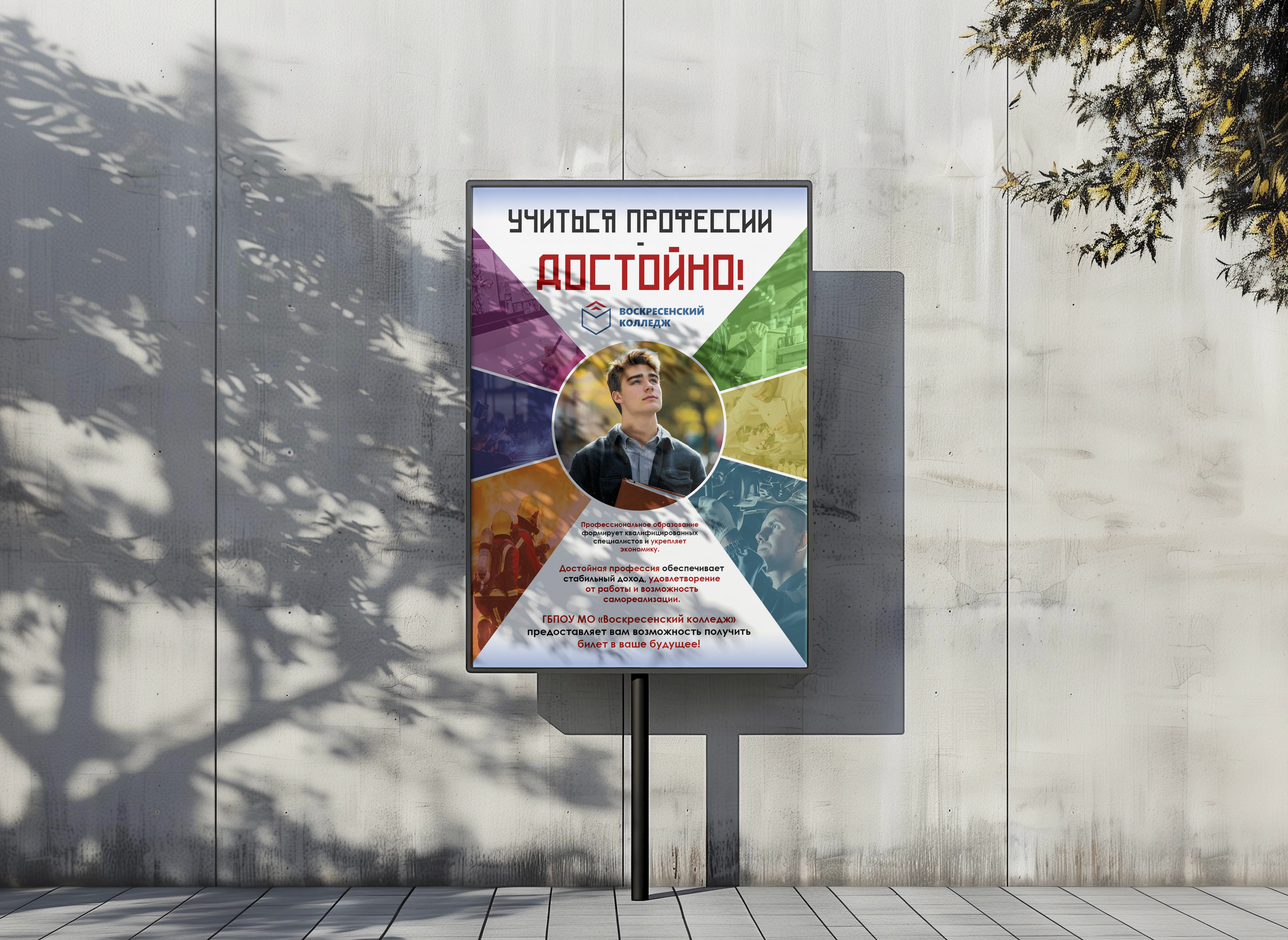 Плакат "Учиться профессии достойно" — Изображение №4 — Брендинг, Графика на Dprofile