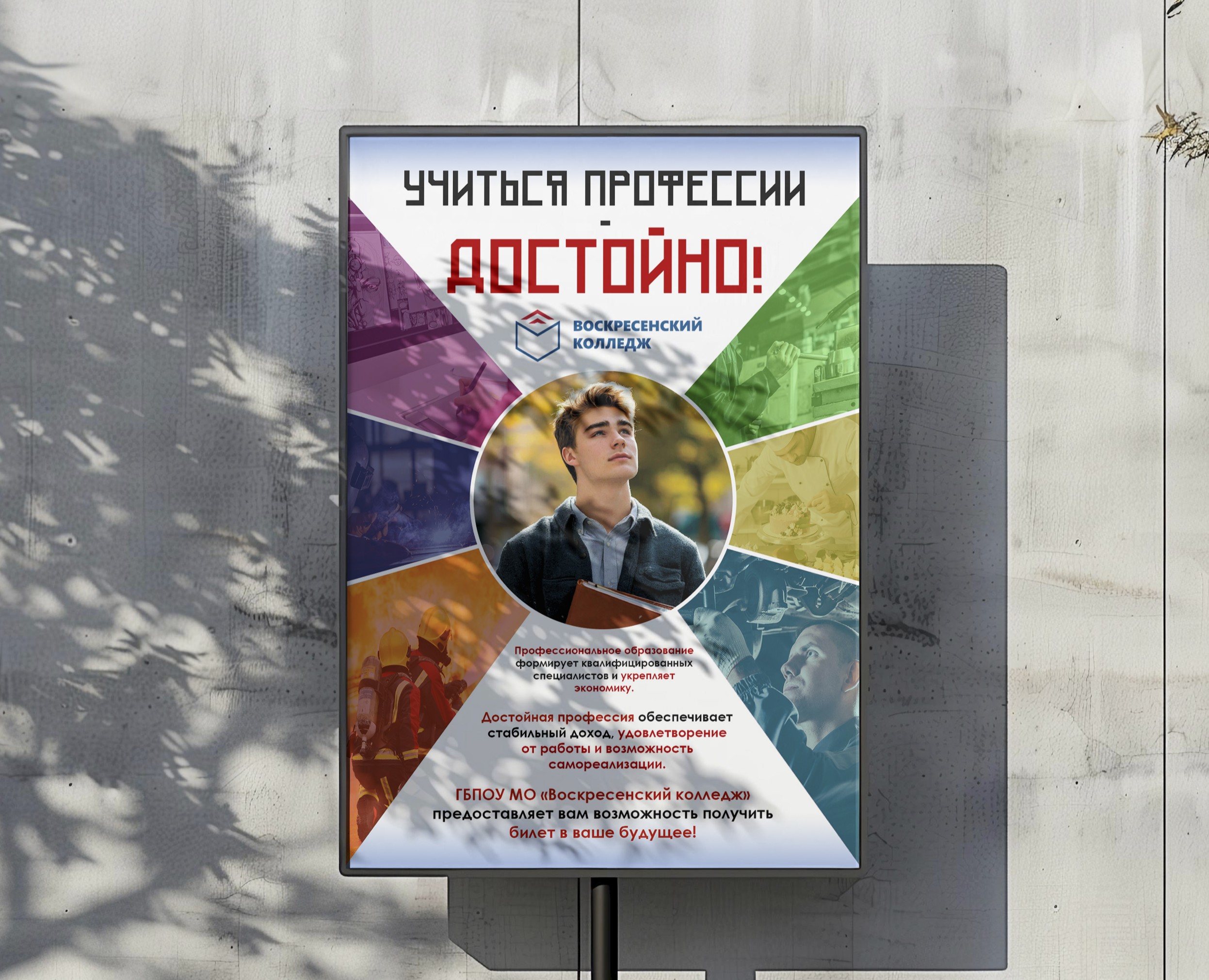 Плакат "Учиться профессии достойно" — Брендинг, Графика на Dprofile