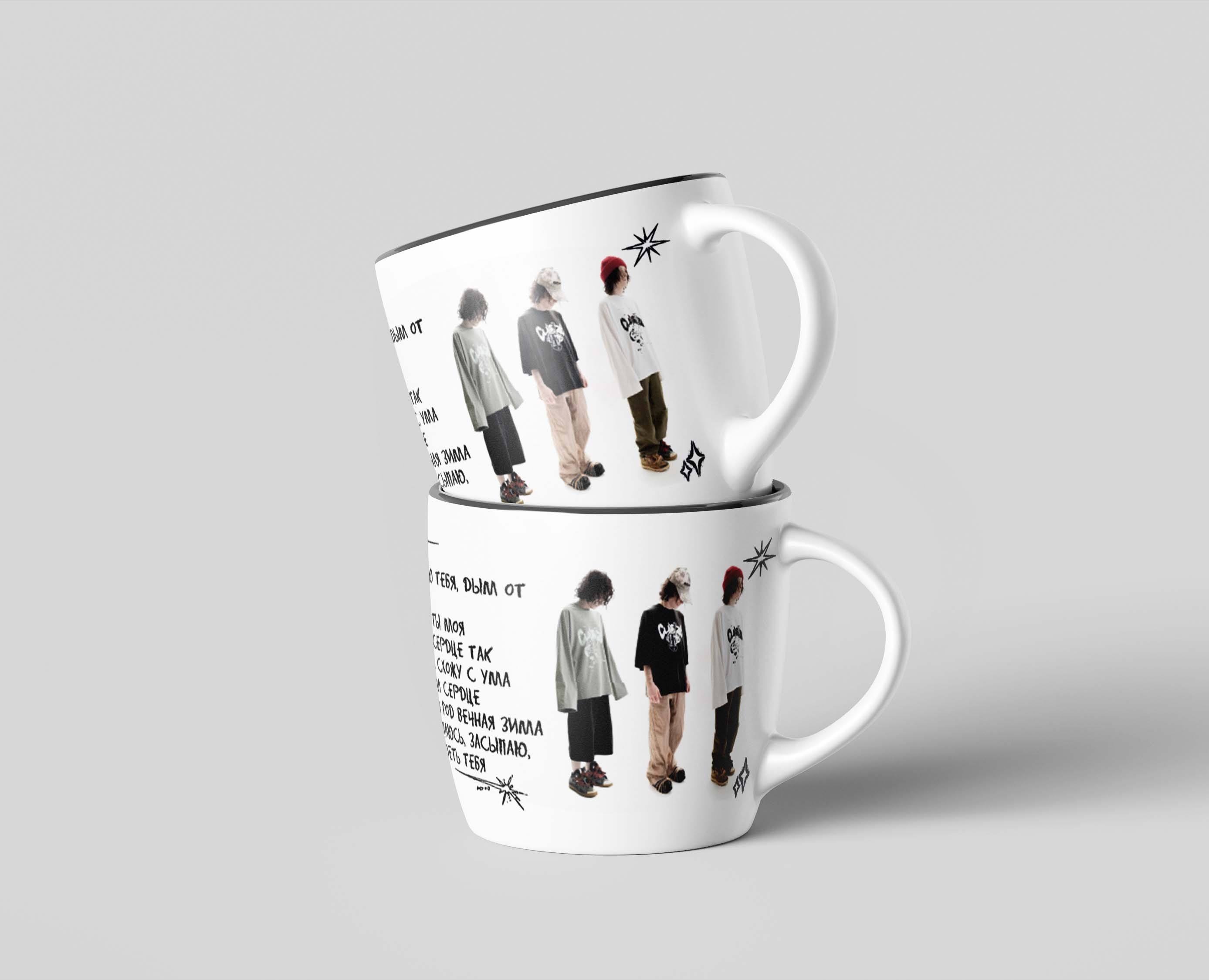 Дизайн кружки для группы «CUPSIZE» — Брендинг, Графика на Dprofile