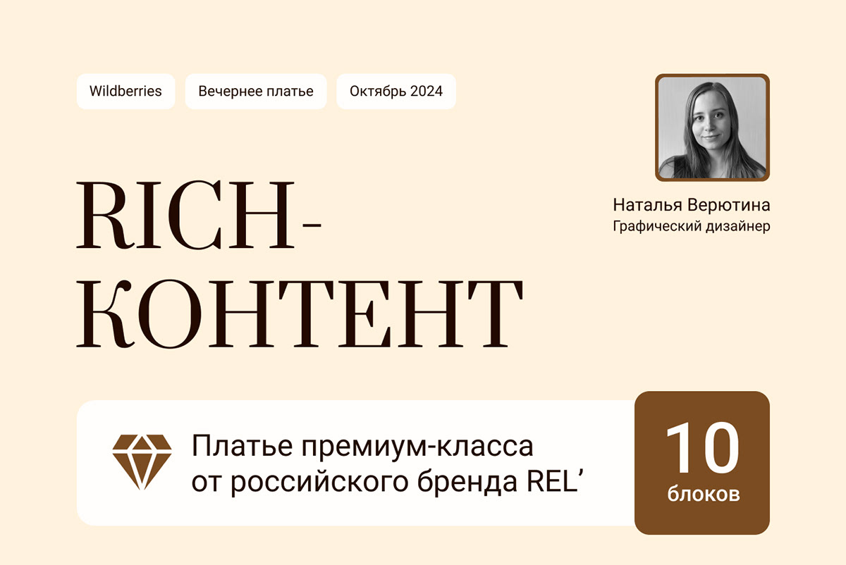 Rich-контент для Wildberries/Рич-контент/Одежда/Платье — Изображение №1 — Графика, Маркетинг на Dprofile