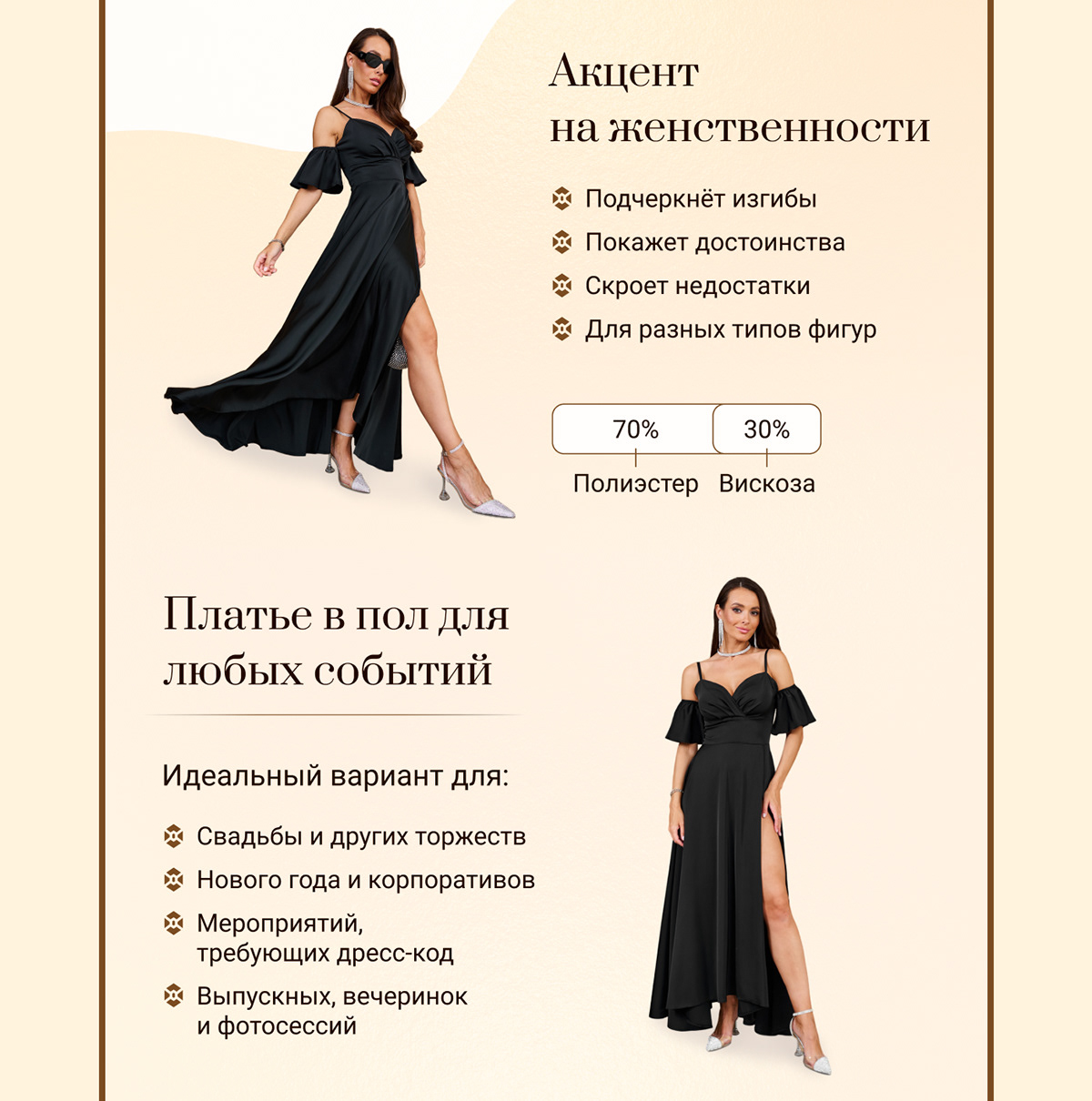 Rich-контент для Wildberries/Рич-контент/Одежда/Платье — Изображение №6 — Графика, Маркетинг на Dprofile