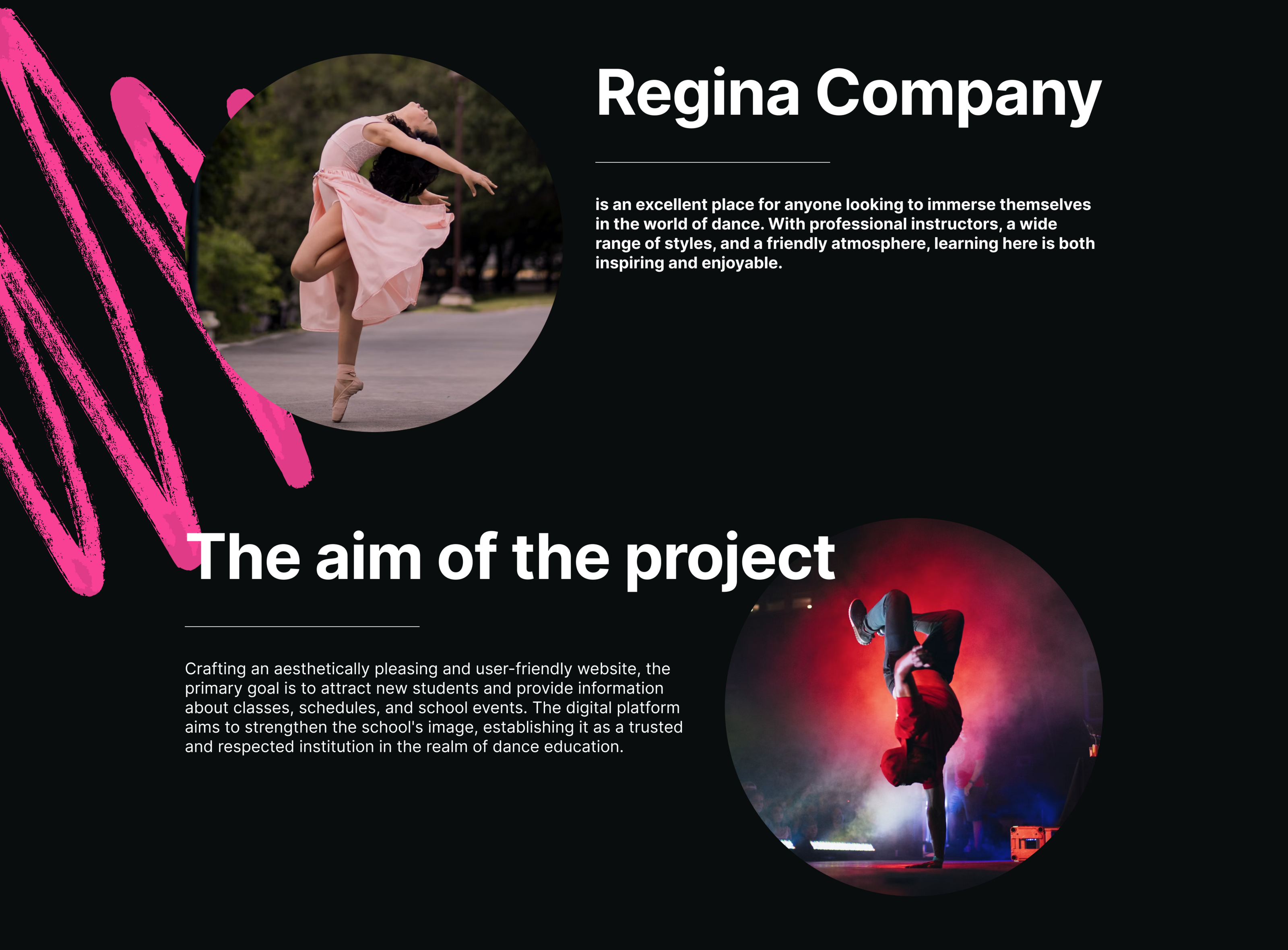 Dance Studio Website — Изображение №2 — Интерфейсы, Анимация на Dprofile
