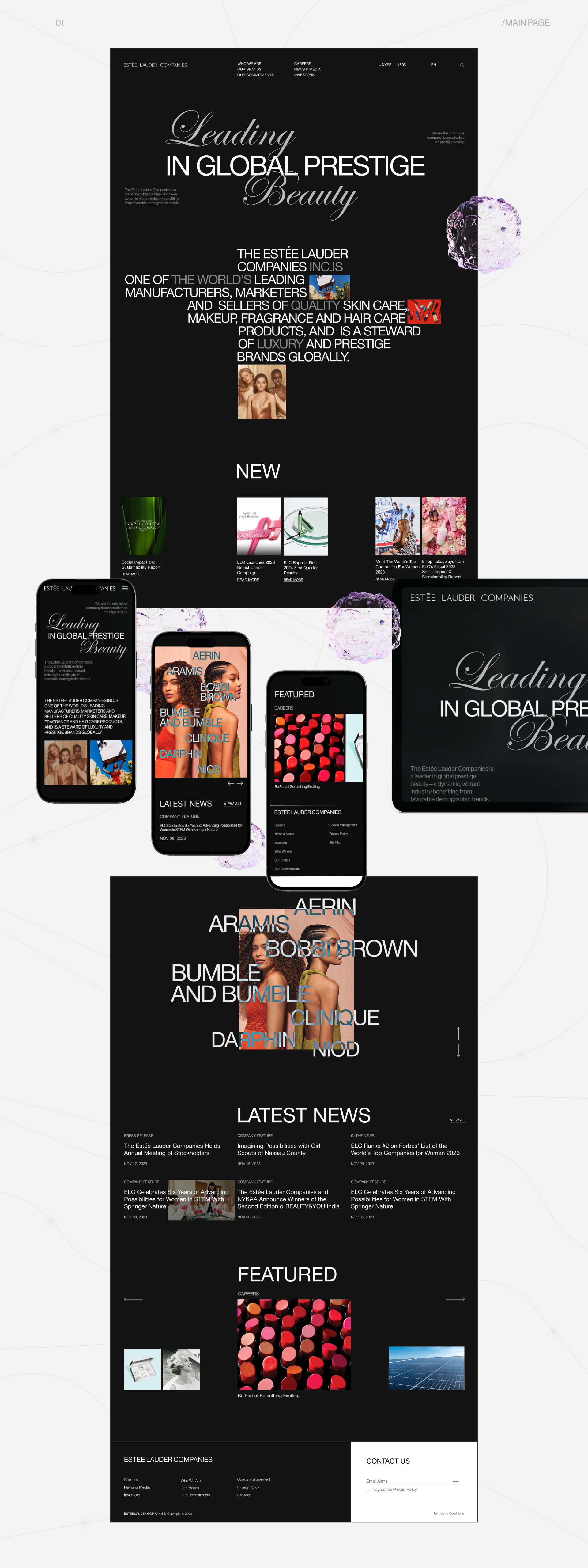 ESTEE LAUDER COMPANIES | Redesign concept — Изображение №2 — Интерфейсы на Dprofile