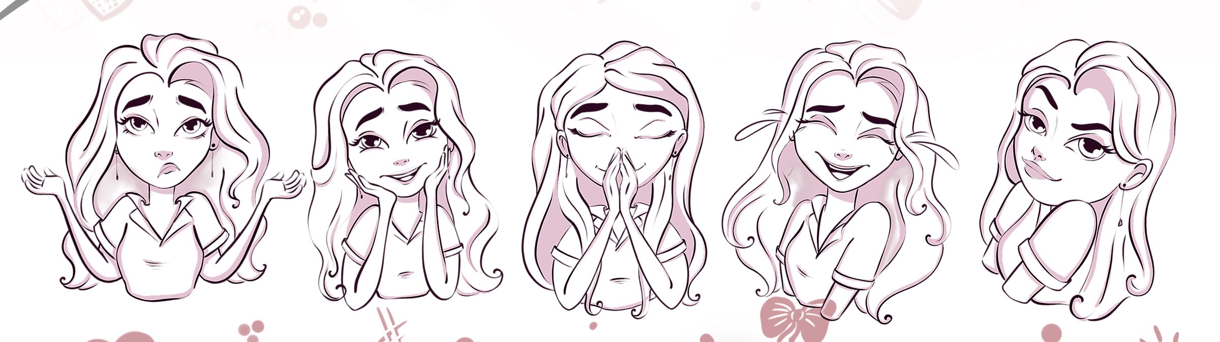 Stickers for Telegram. Personal character. Portrait. — Изображение №4 — Брендинг, Иллюстрация на Dprofile