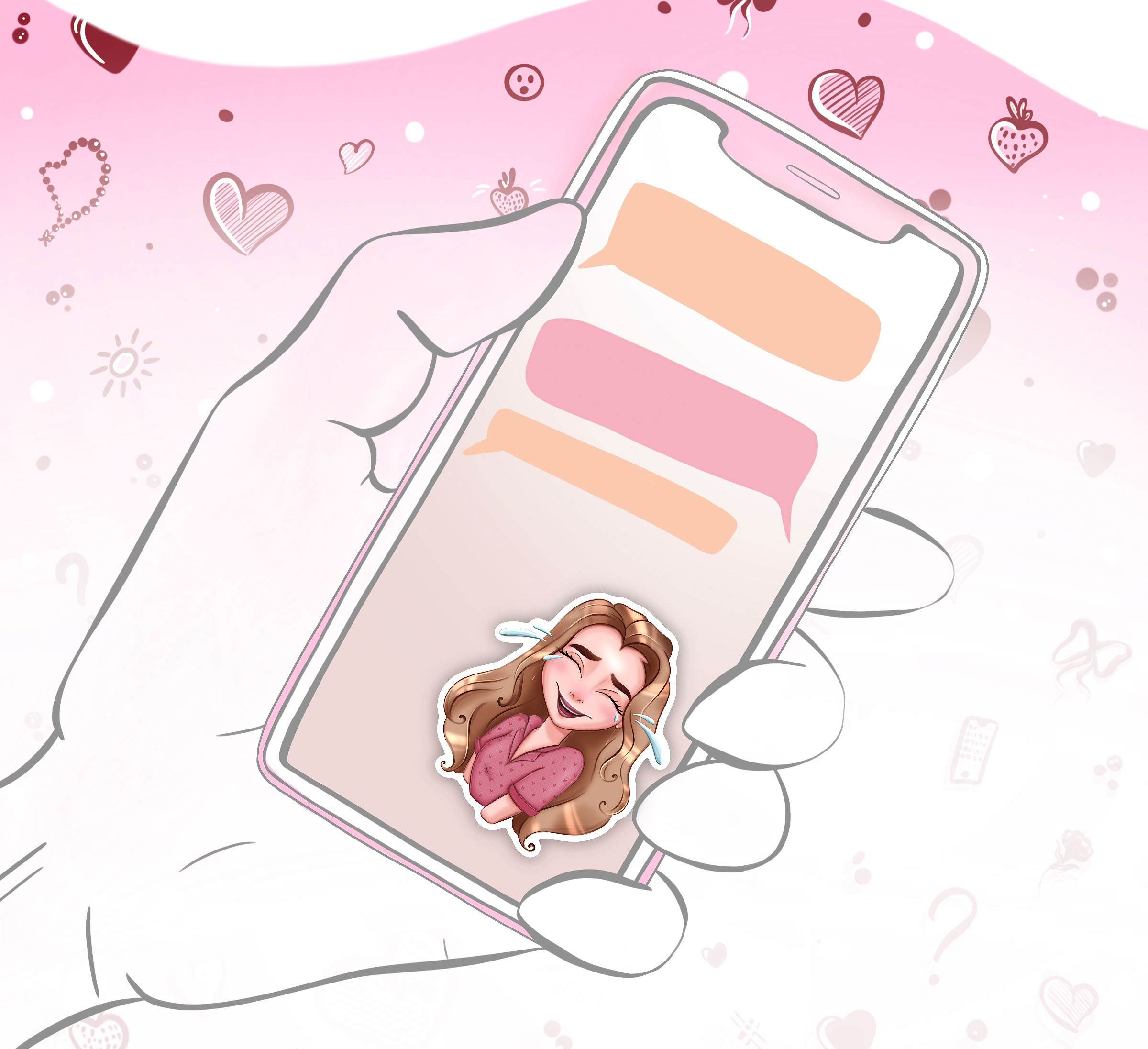 Stickers for Telegram. Personal character. Portrait. — Изображение №3 — Брендинг, Иллюстрация на Dprofile