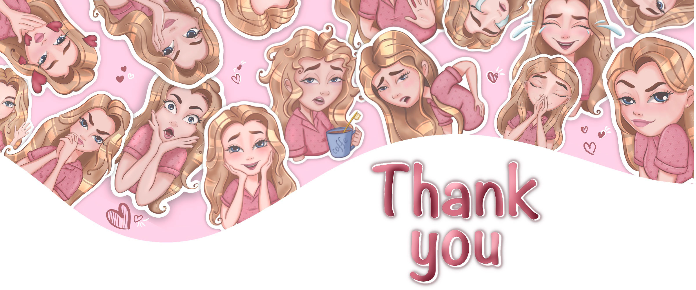 Stickers for Telegram. Personal character. Portrait. — Изображение №8 — Брендинг, Иллюстрация на Dprofile