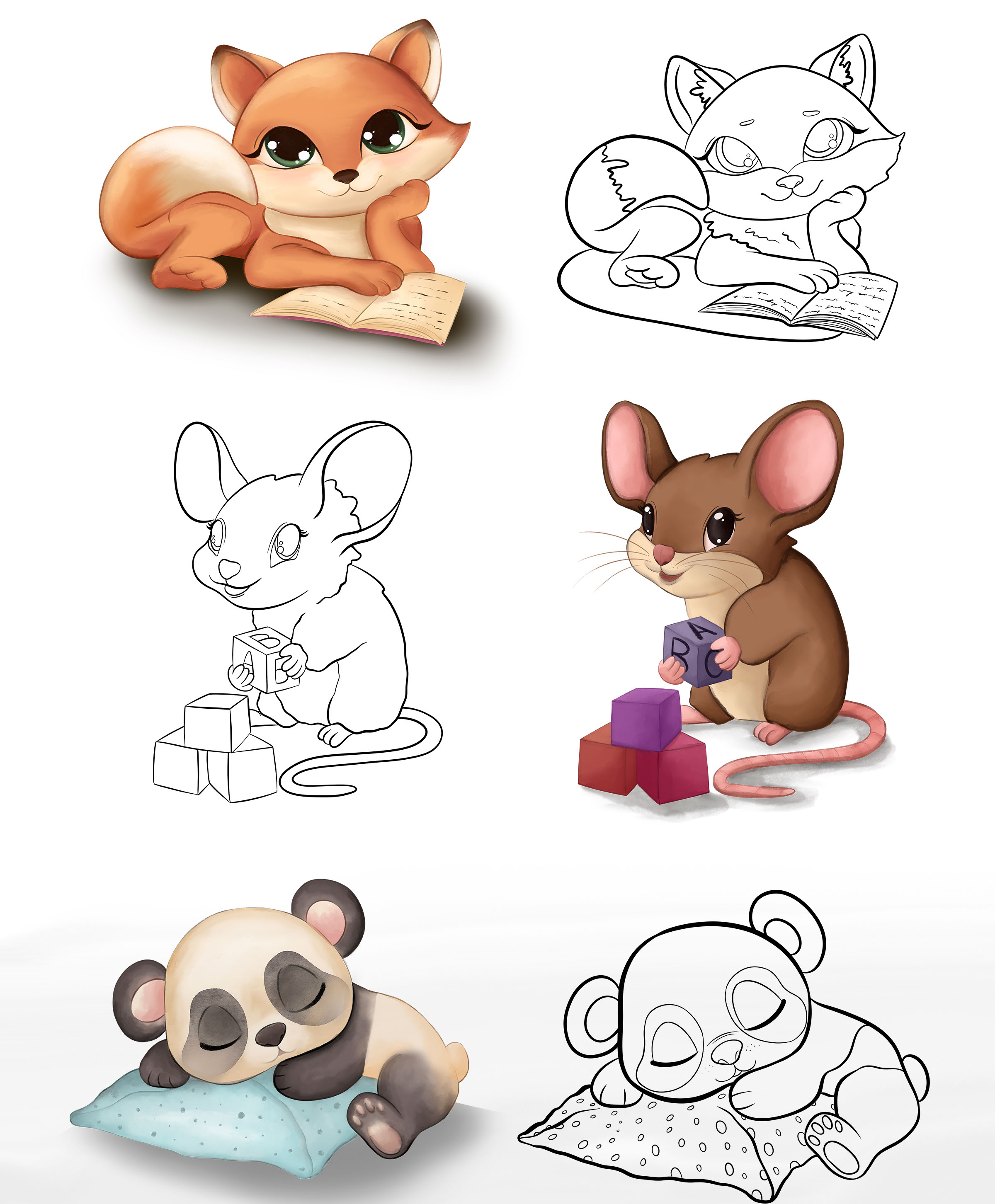Memory cards.A child's game. Puzzles. Coloring book. — Изображение №8 — Брендинг, Иллюстрация на Dprofile