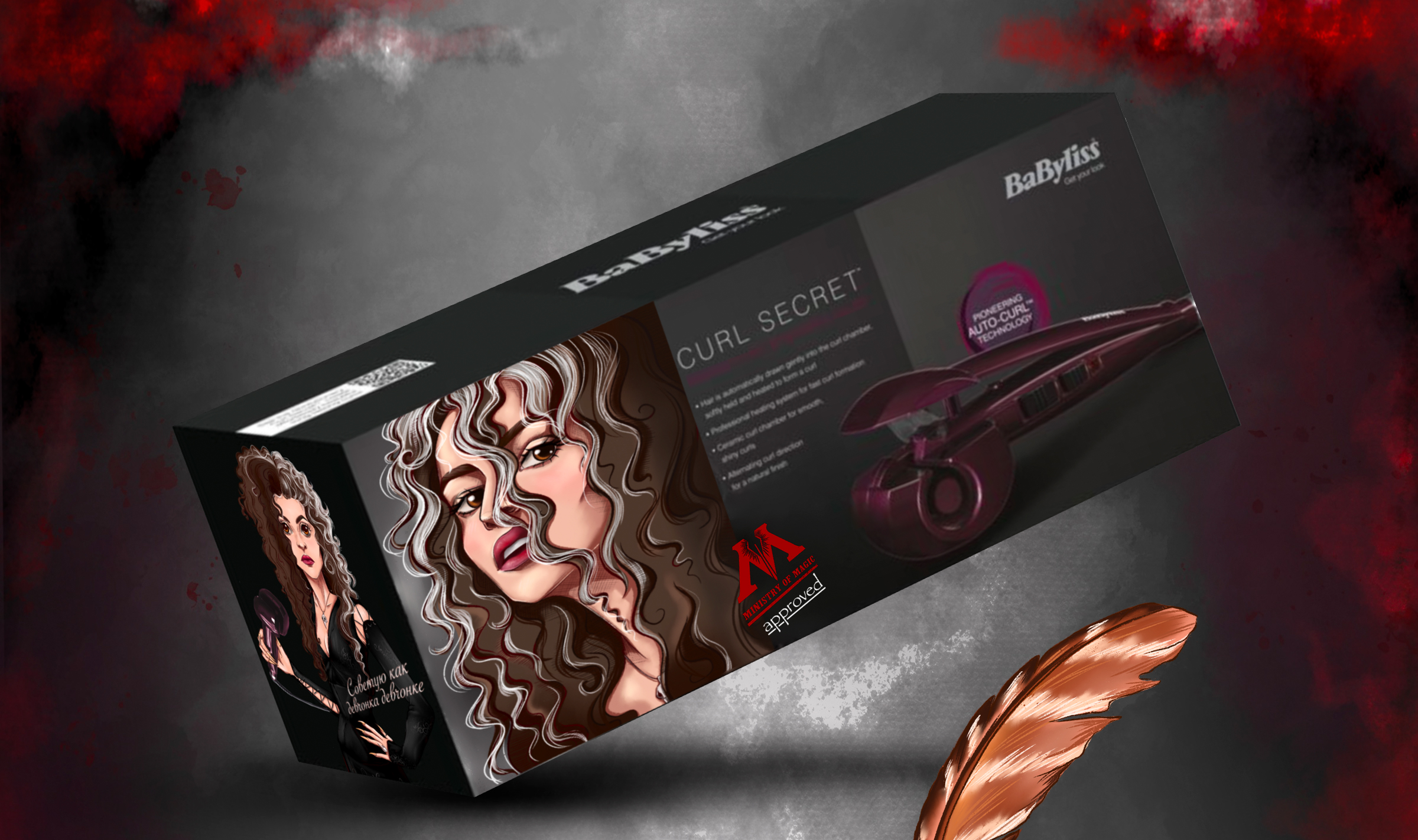 Рекламная иллюстрация для бренда Babyliss. Бренд-персонаж. — Изображение №5 — Брендинг, Иллюстрация на Dprofile