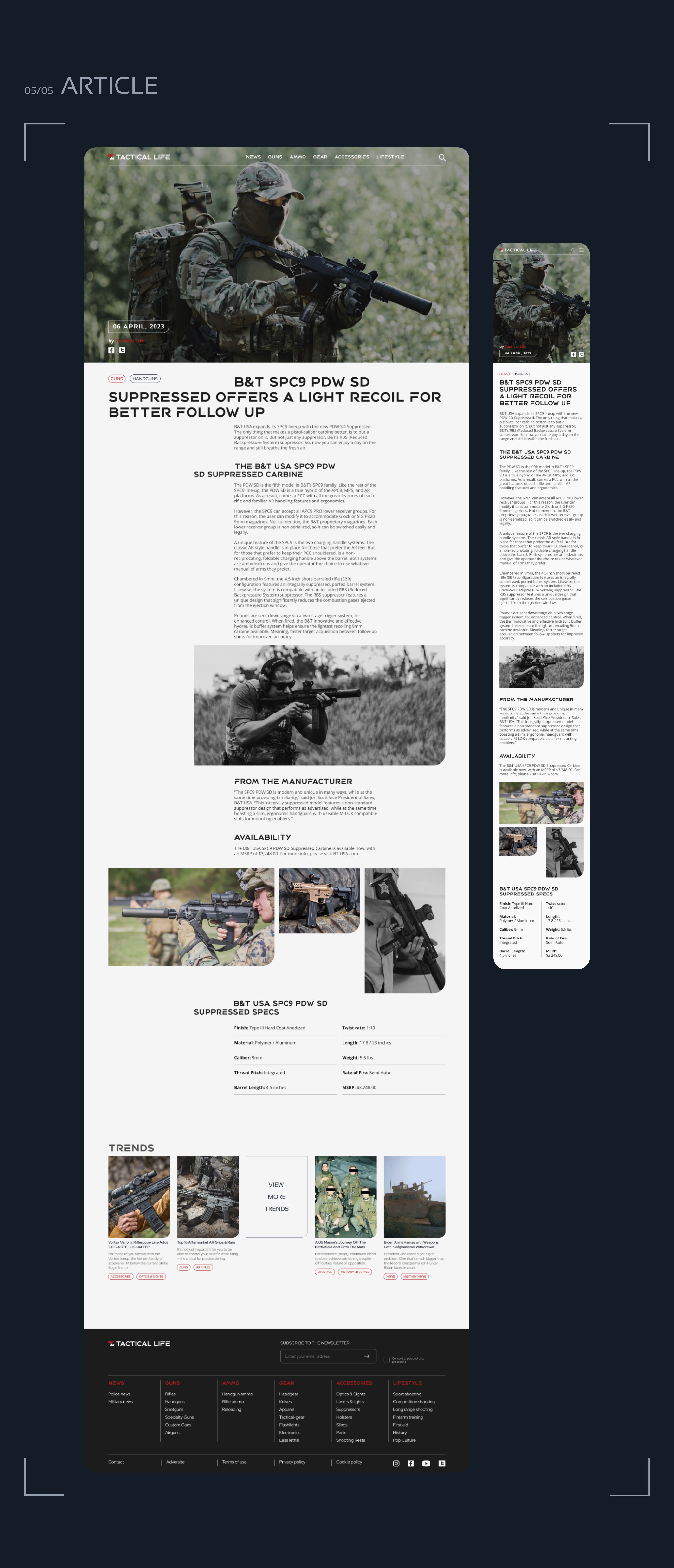 TACTICAL-LIFE / Редизайн новостного сайта — Изображение №6 — Интерфейсы на Dprofile