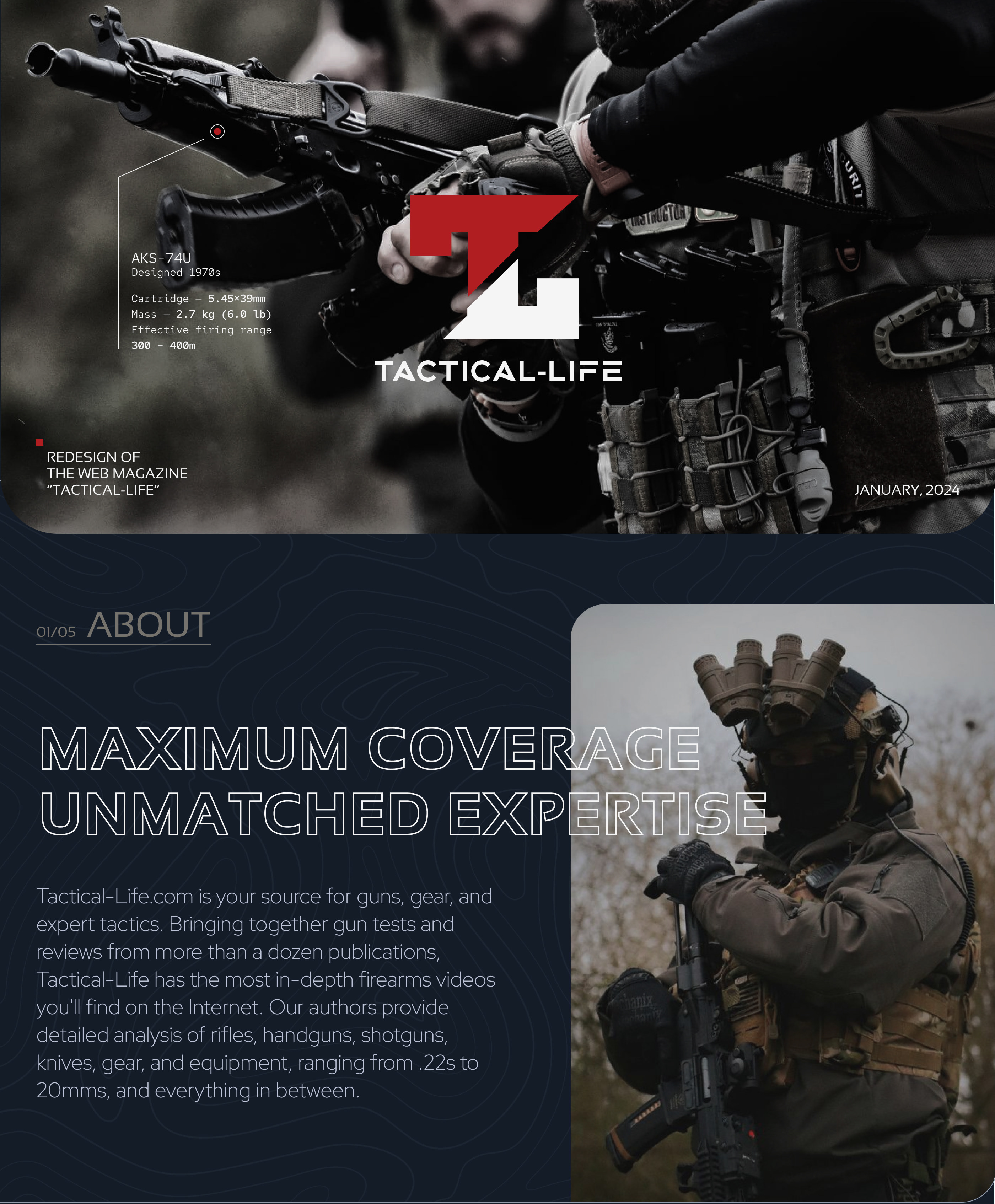 TACTICAL-LIFE / Редизайн новостного сайта — Изображение №1 — Интерфейсы на Dprofile