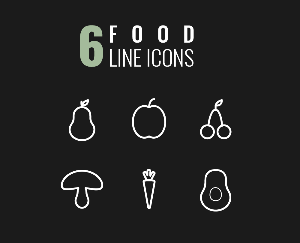 Food Line Icons — Интерфейсы, Иллюстрация на Dprofile