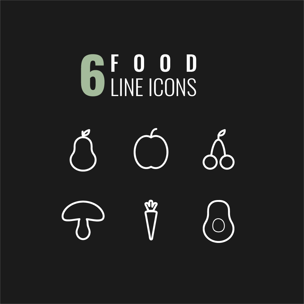 Food Line Icons — Изображение №1 — Интерфейсы, Иллюстрация на Dprofile