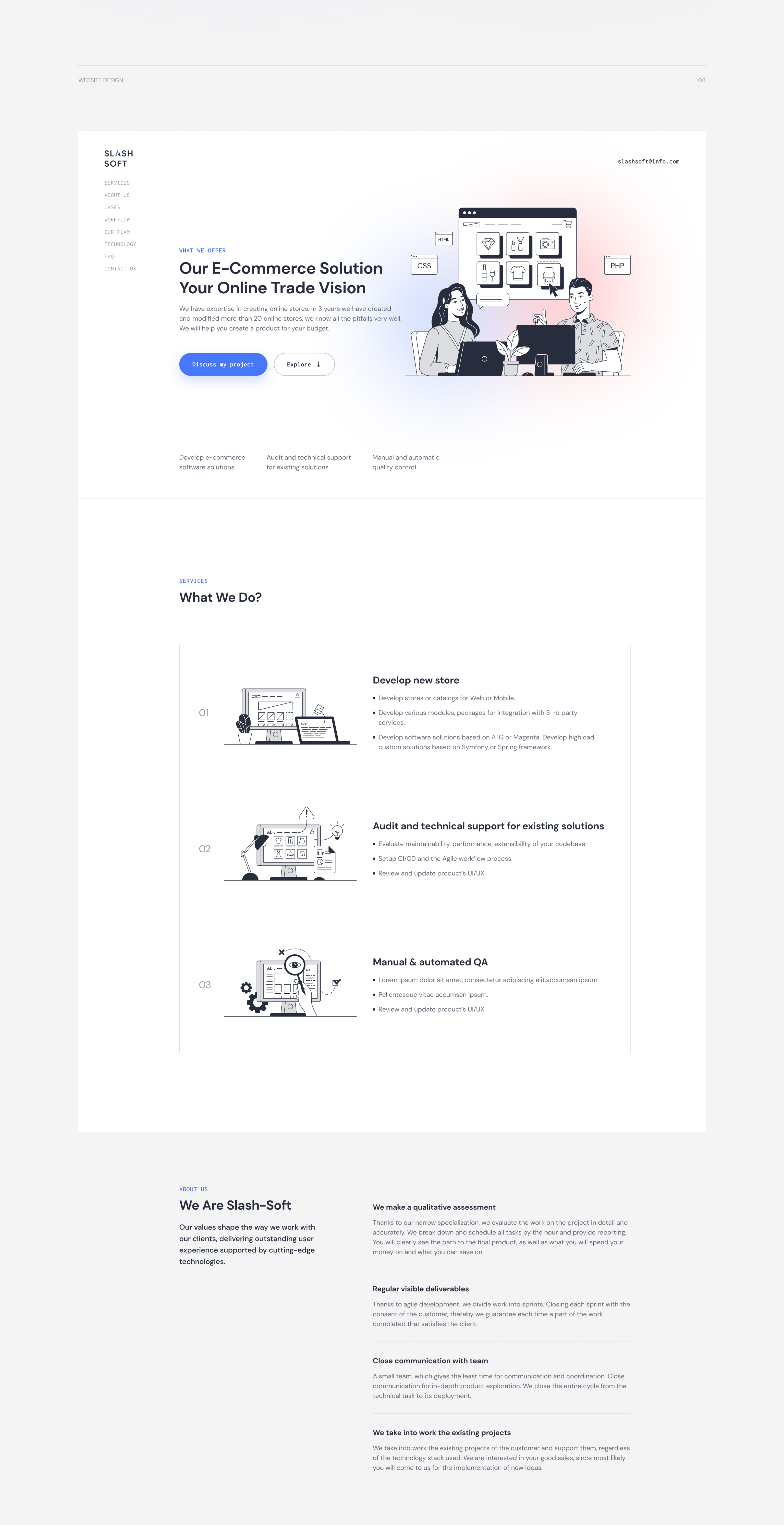 Slash Soft | Website Design for IT-company — Изображение №8 — Интерфейсы, Брендинг на Dprofile