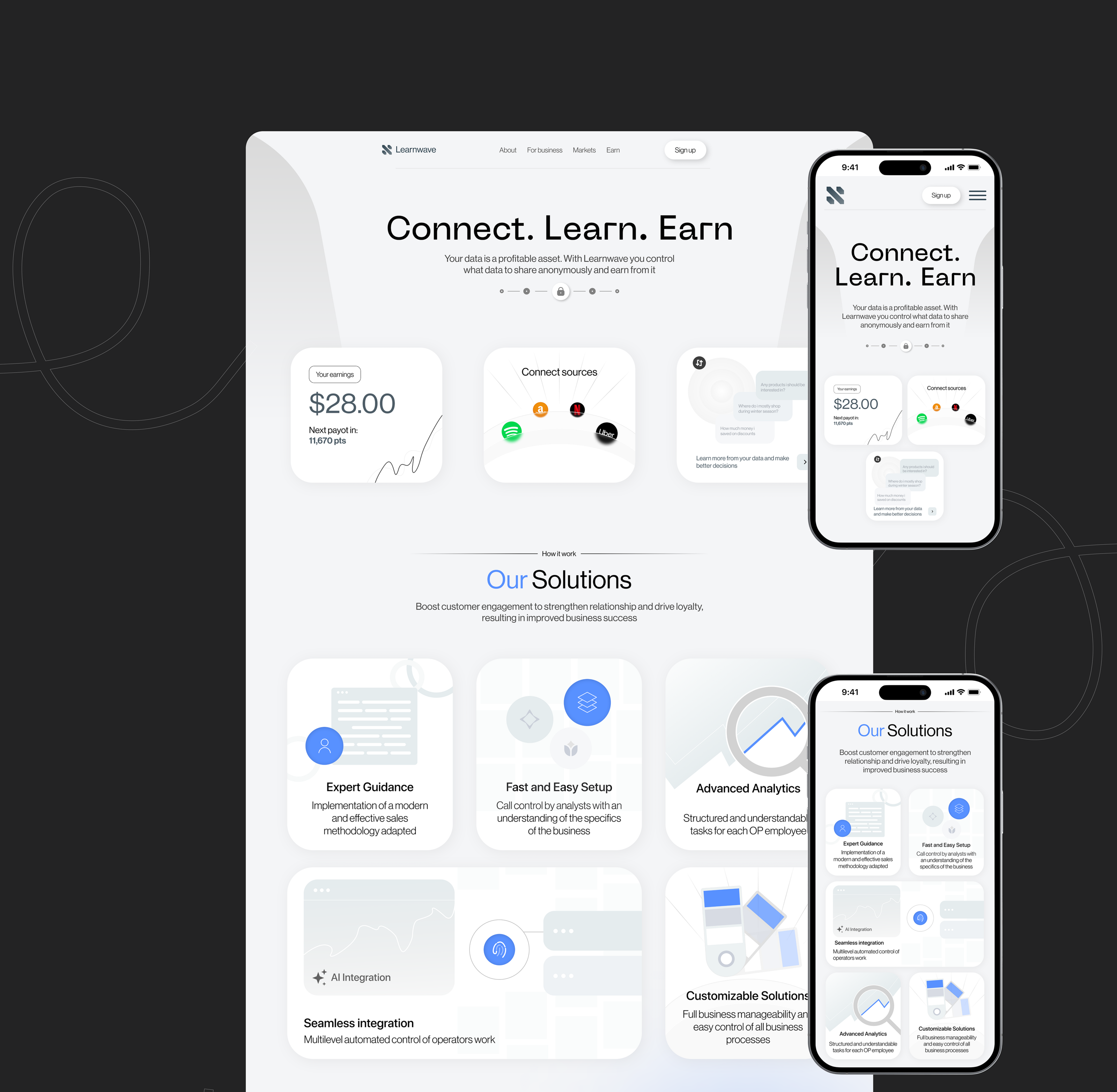 Website design | Connect. Learn. Earn — Изображение №8 — Интерфейсы, Анимация на Dprofile