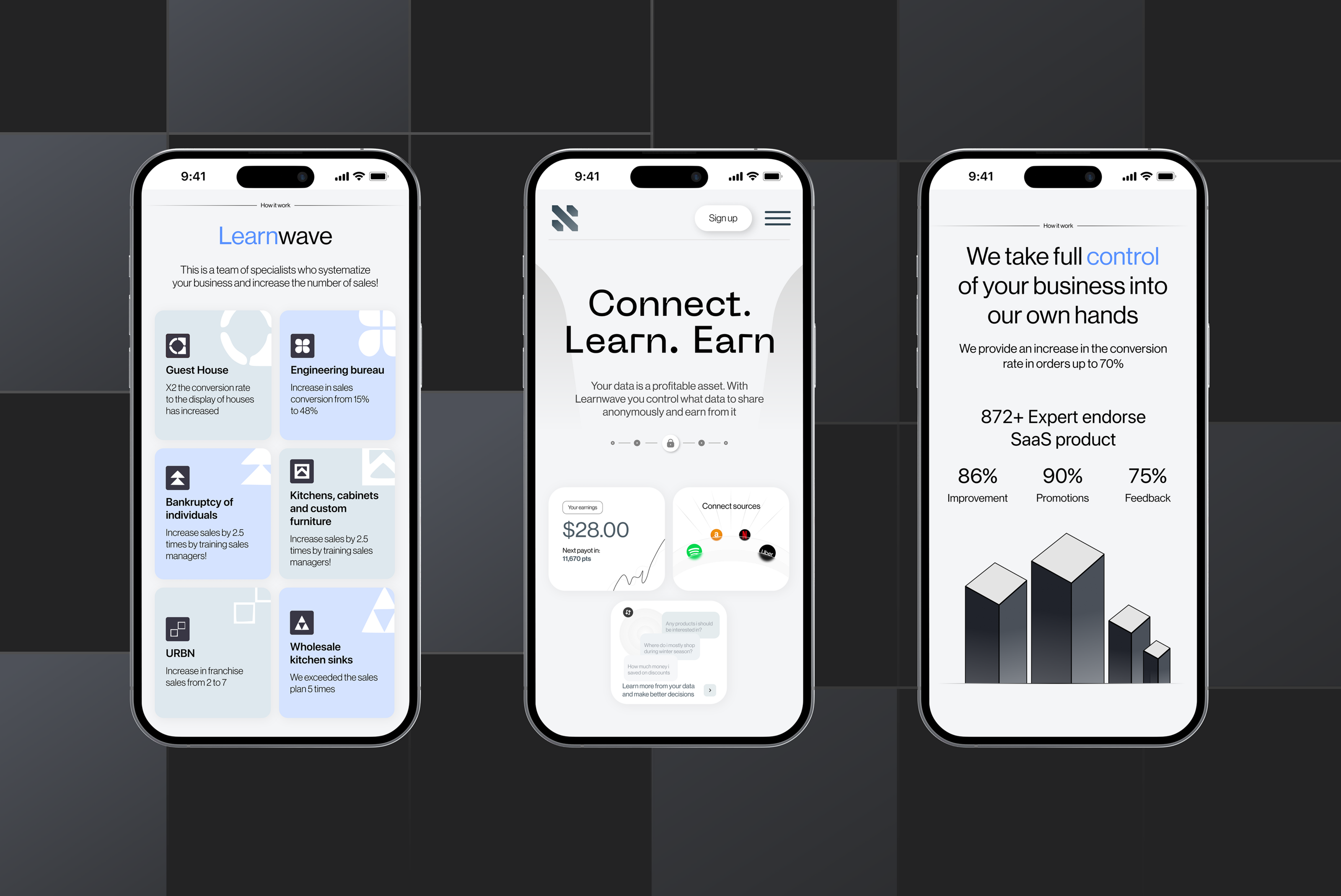 Website design | Connect. Learn. Earn — Изображение №4 — Интерфейсы, Анимация на Dprofile