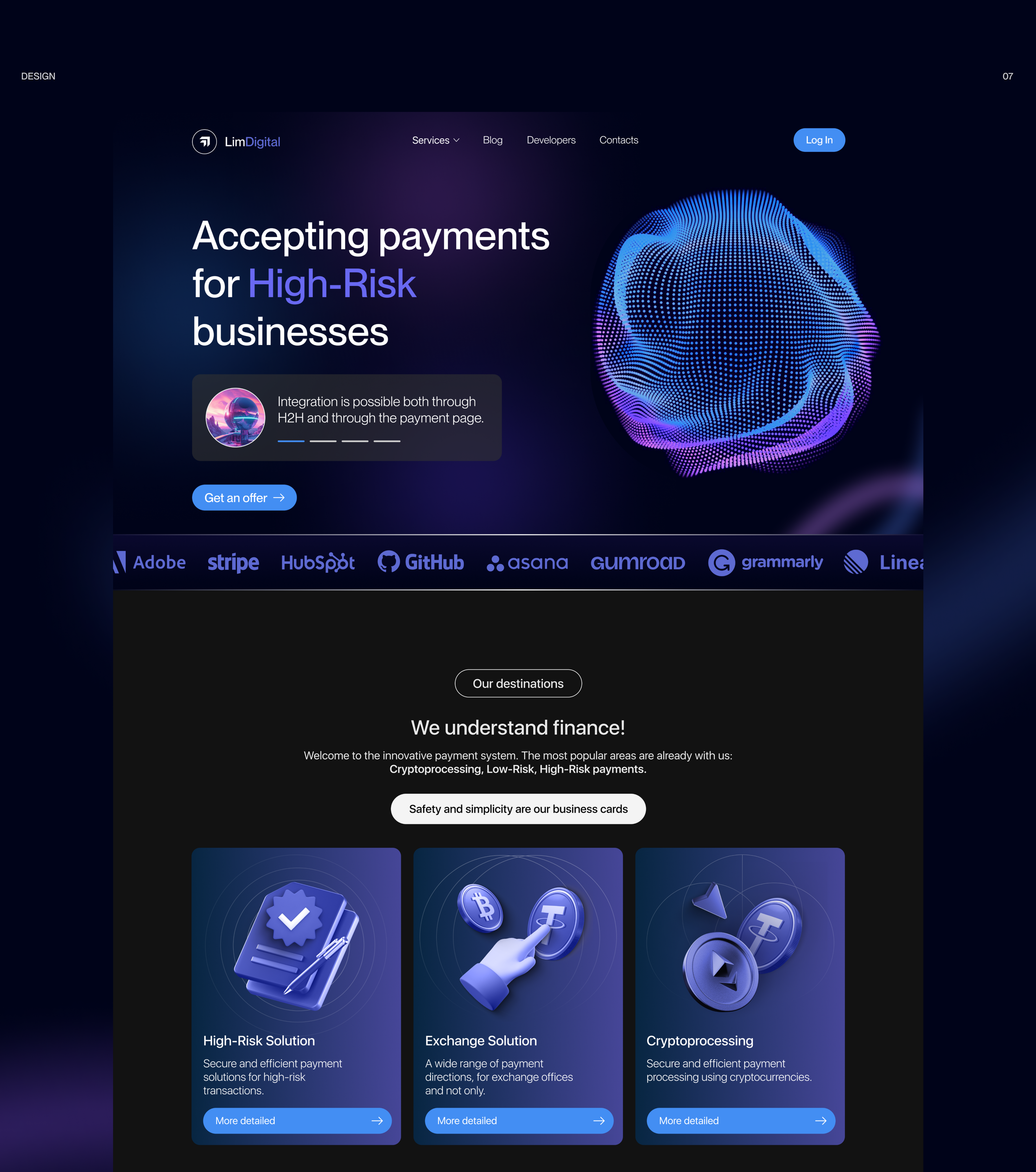Website Design For Accepting Payments | UI/UX Design — Изображение №9 — Интерфейсы, Графика на Dprofile