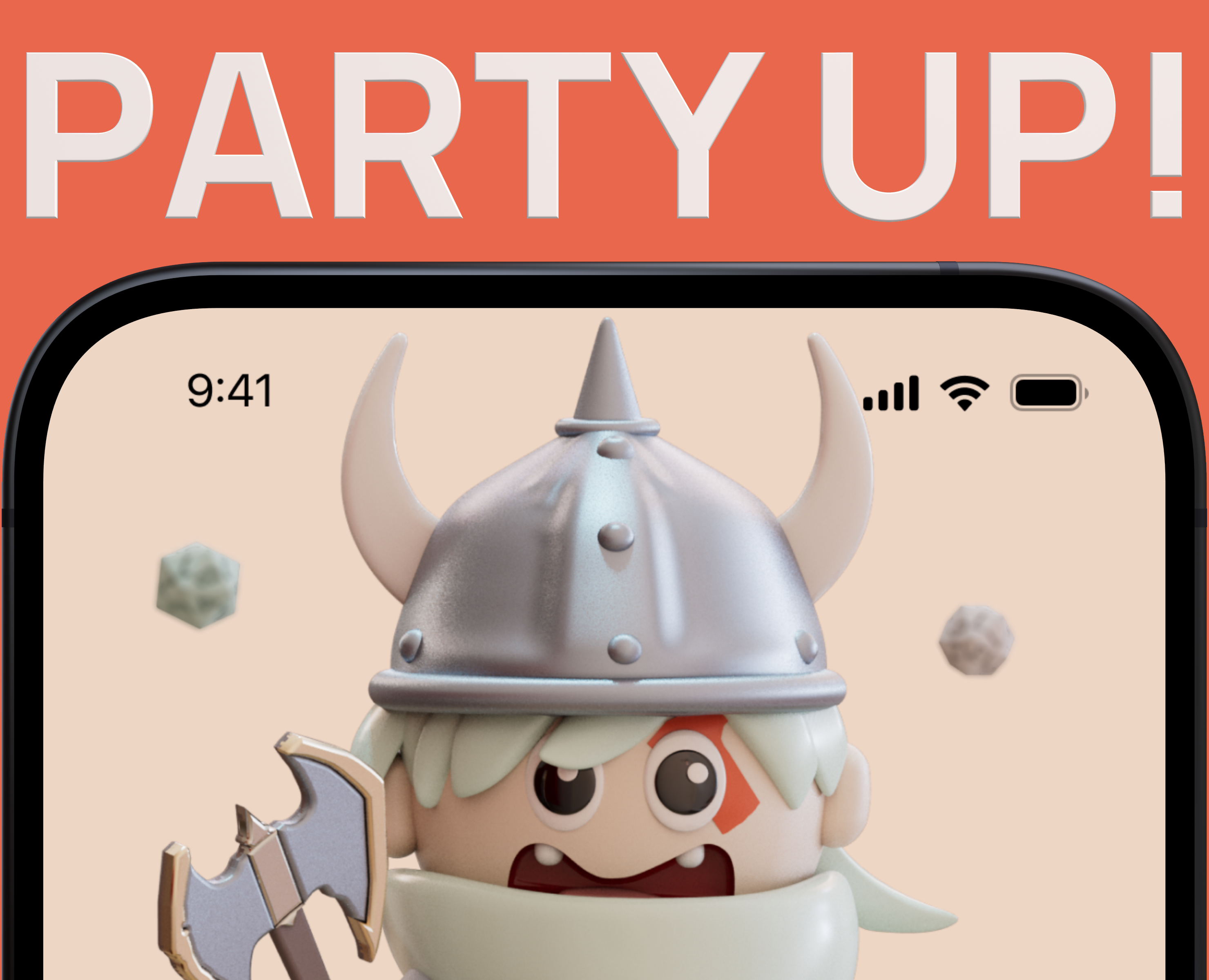 PARTY UP! Приложение для поиска ролевых игр — Интерфейсы, 3D на Dprofile