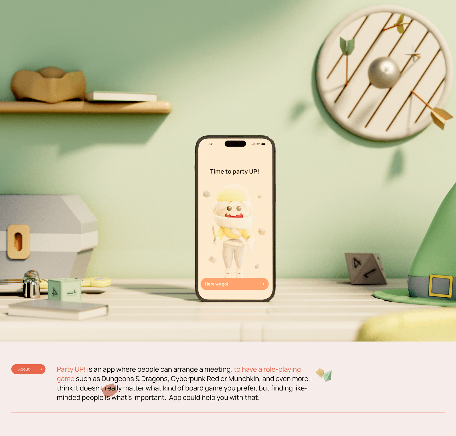 PARTY UP! Приложение для поиска ролевых игр — Изображение №1 — 3D, Интерфейсы на Dprofile