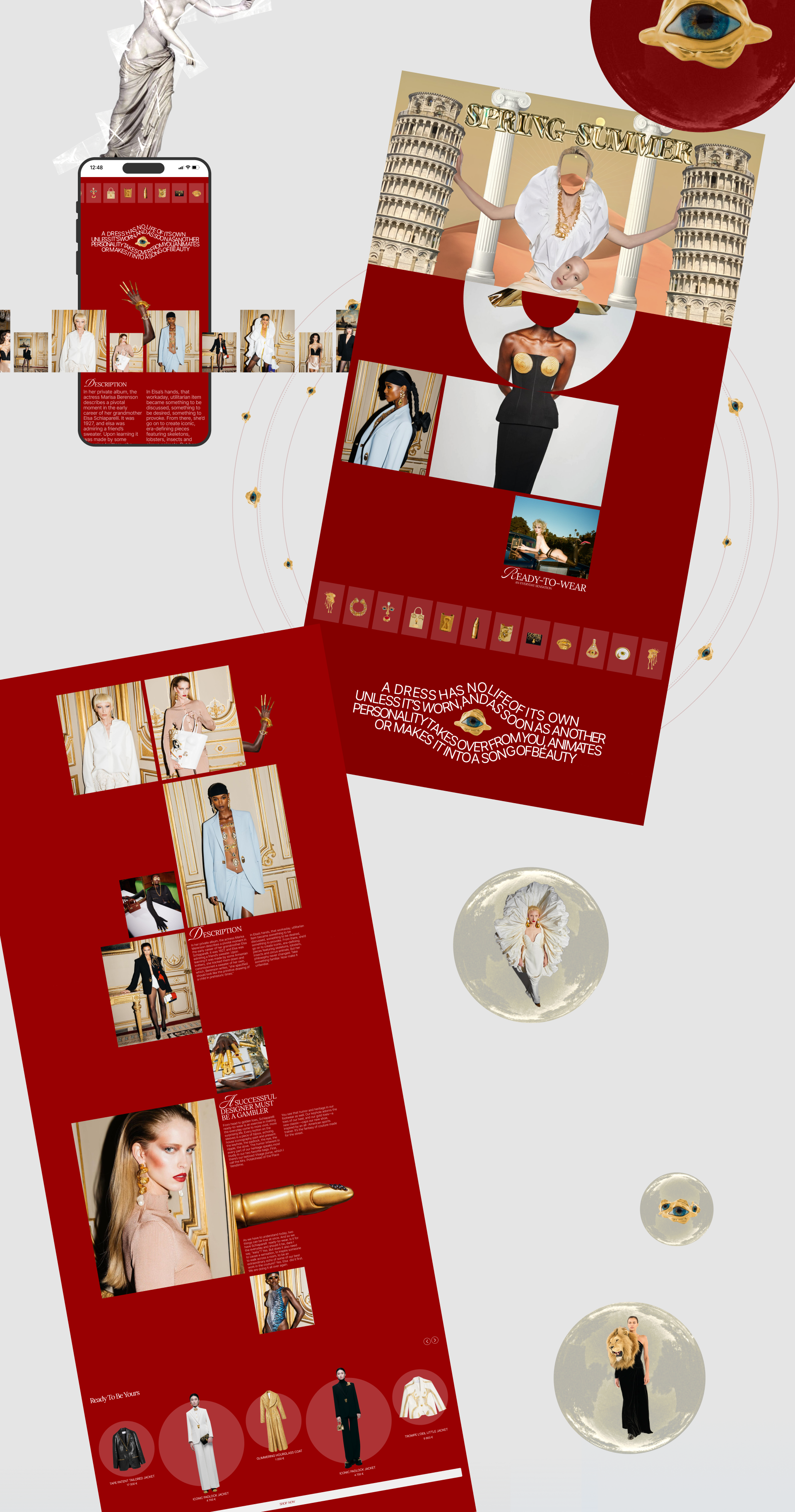 SCHIAPARELLI // E-commerce UX/UI — Изображение №7 — Интерфейсы, Маркетинг на Dprofile