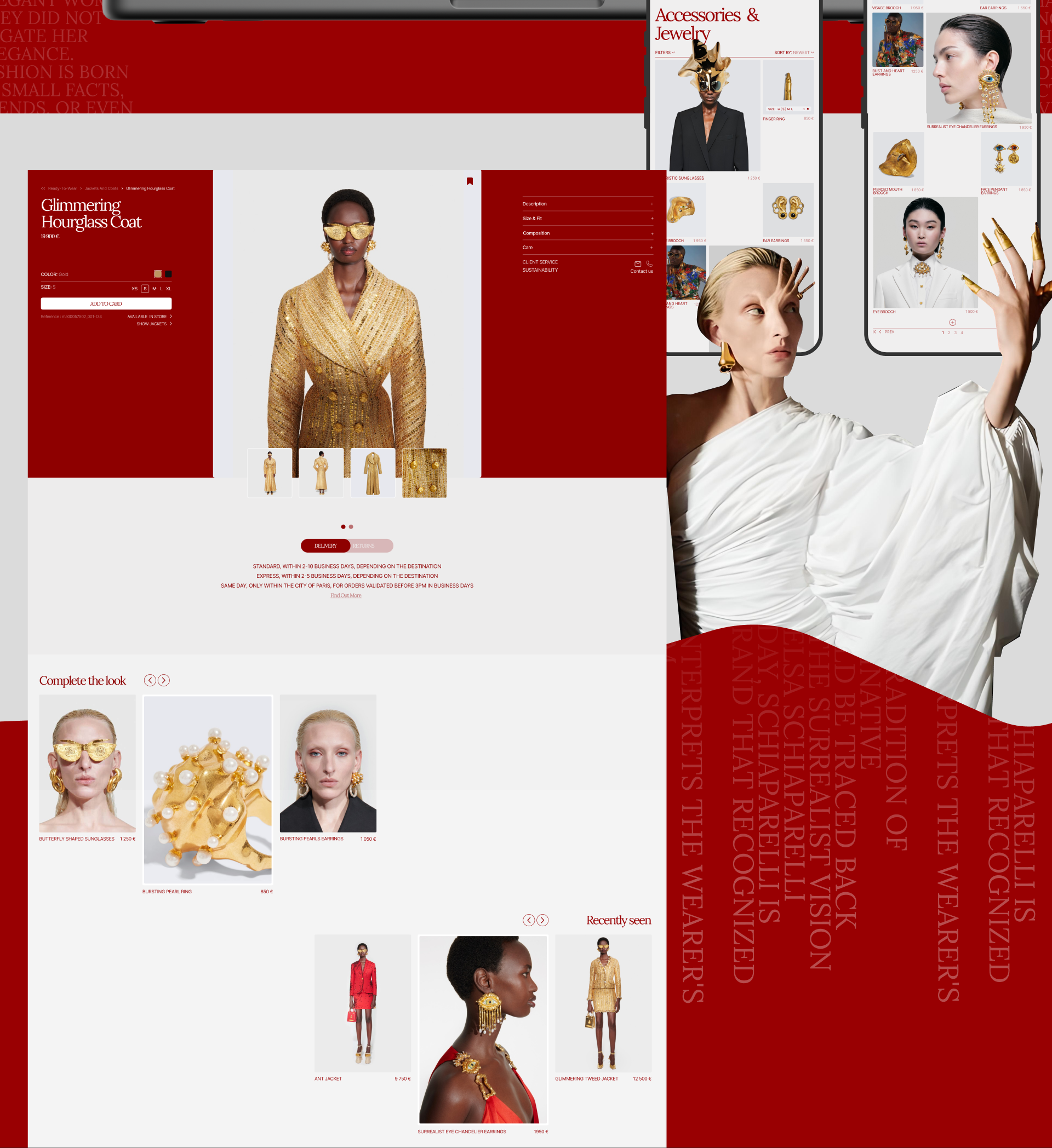 SCHIAPARELLI // E-commerce UX/UI — Изображение №4 — Интерфейсы, Маркетинг на Dprofile