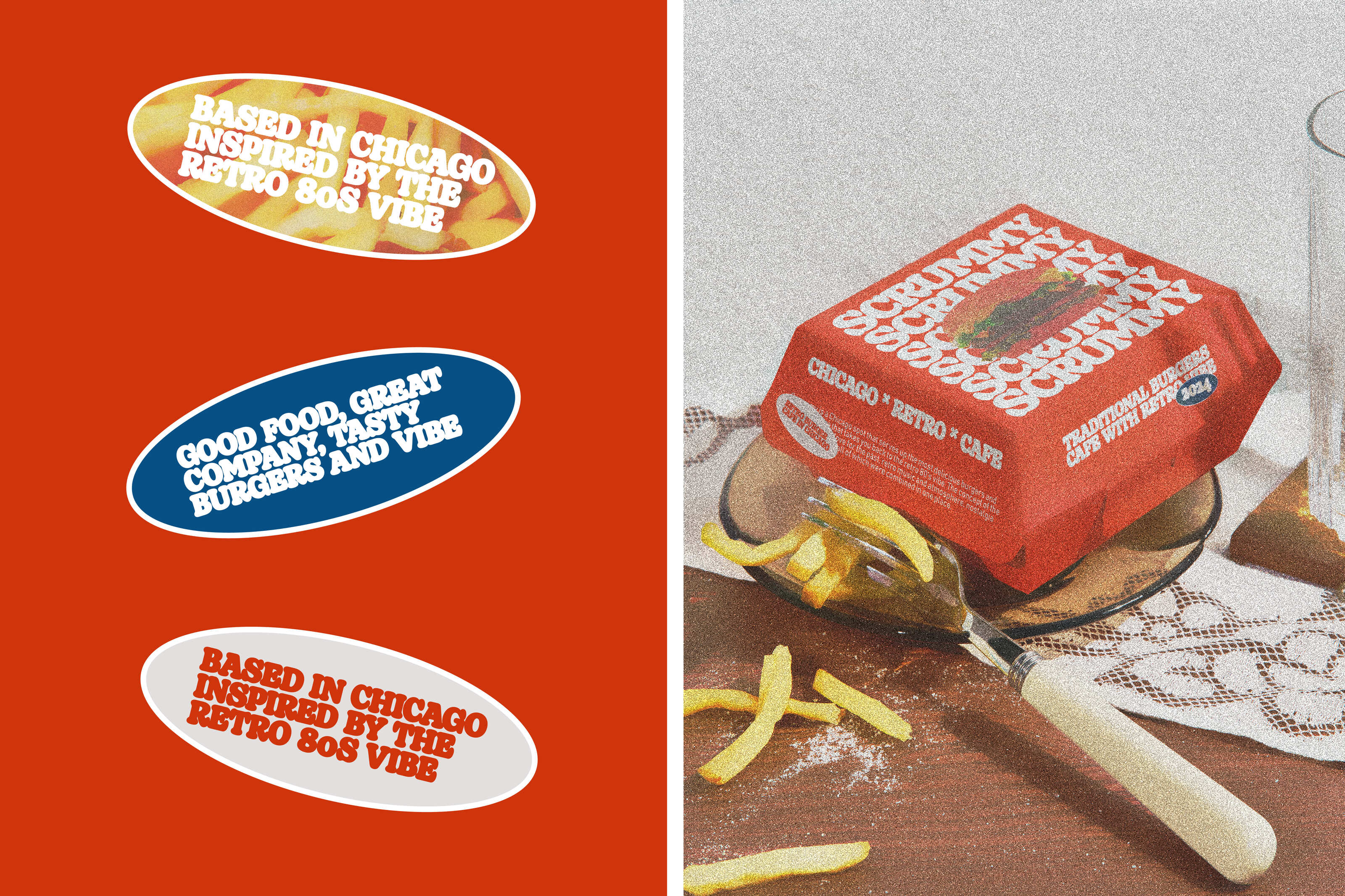 RETRO BURGER CAFE BRAND IDENTITY — Изображение №9 — Брендинг на Dprofile