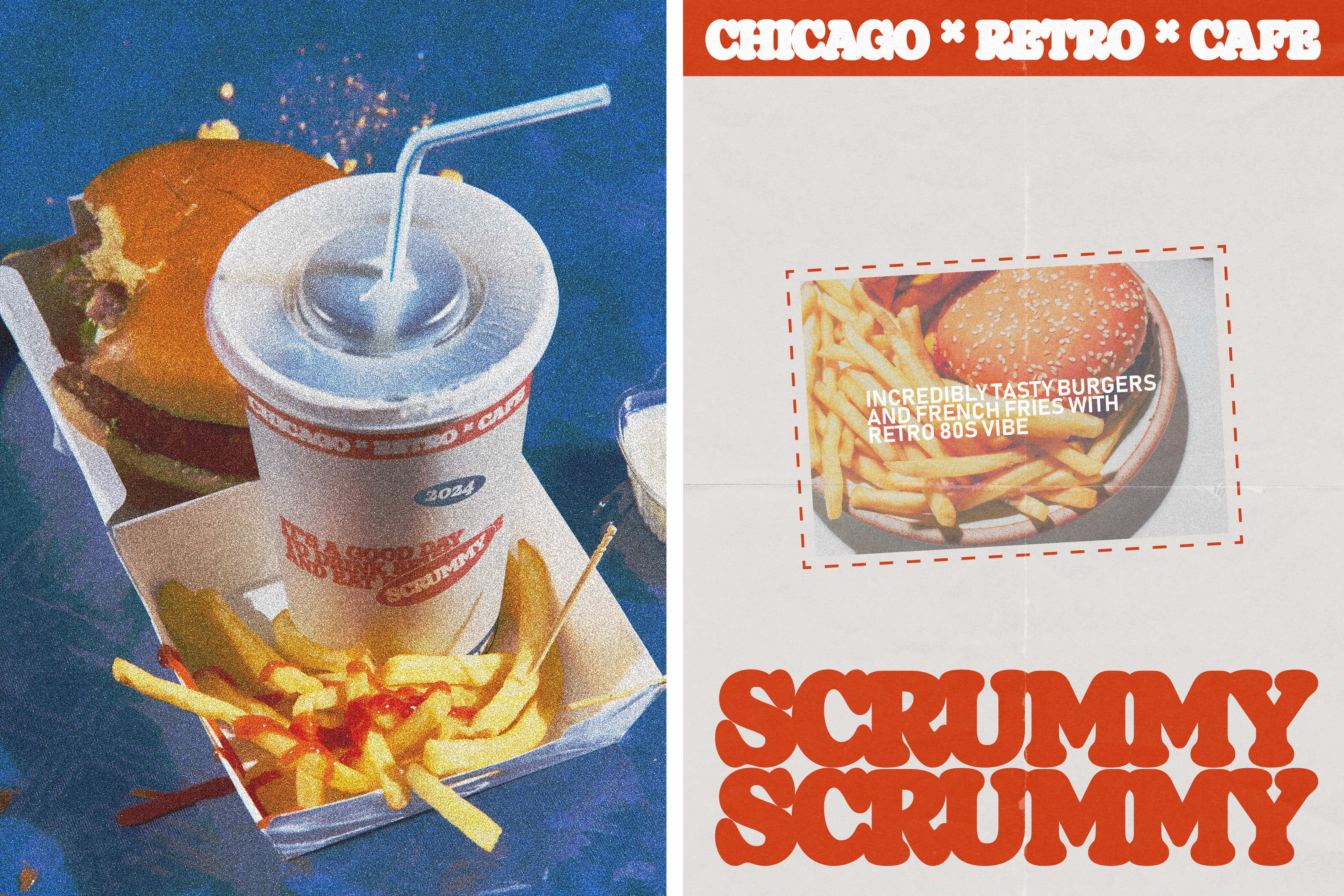 RETRO BURGER CAFE BRAND IDENTITY — Изображение №16 — Брендинг на Dprofile