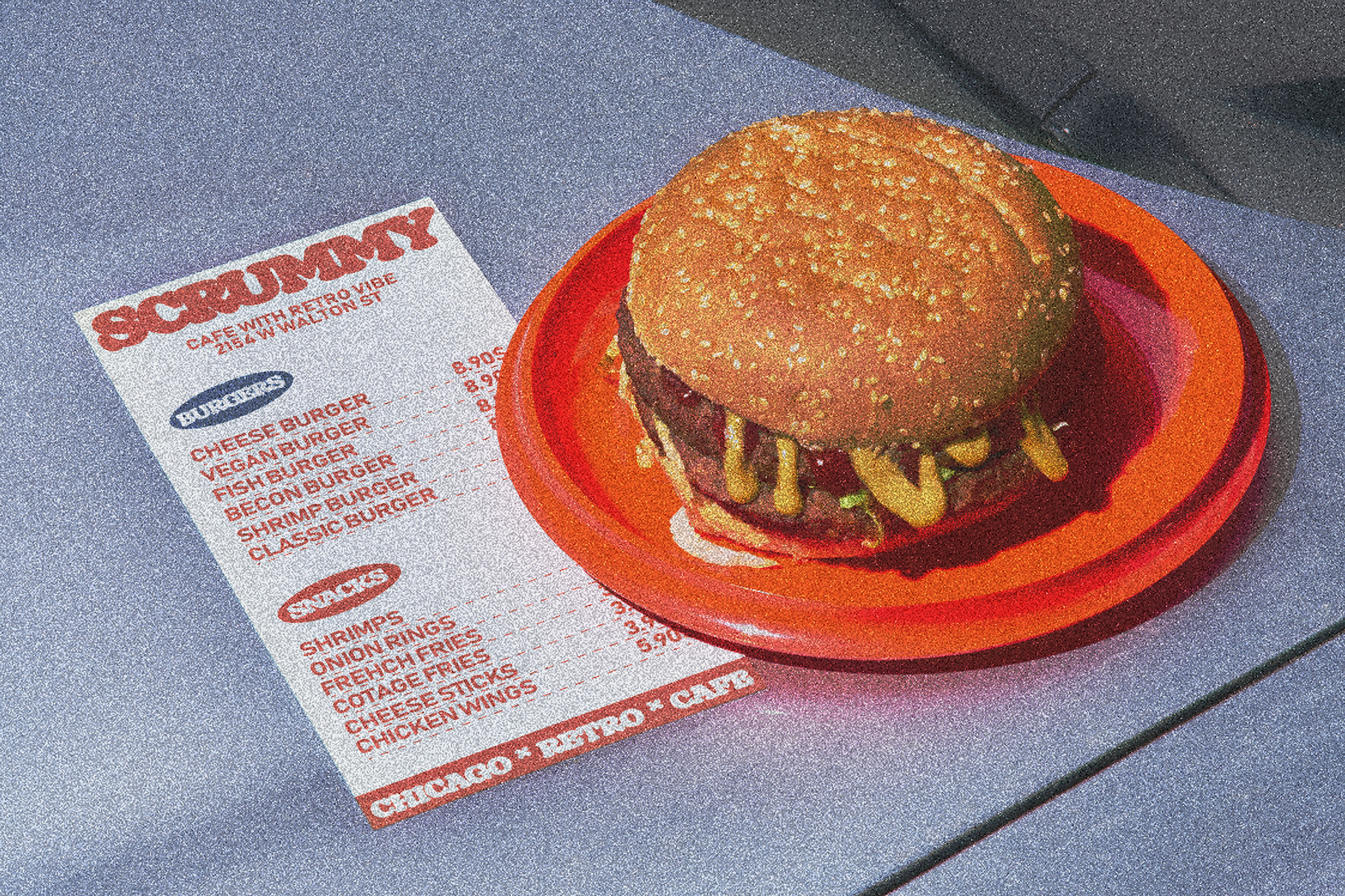 RETRO BURGER CAFE BRAND IDENTITY — Изображение №11 — Брендинг на Dprofile