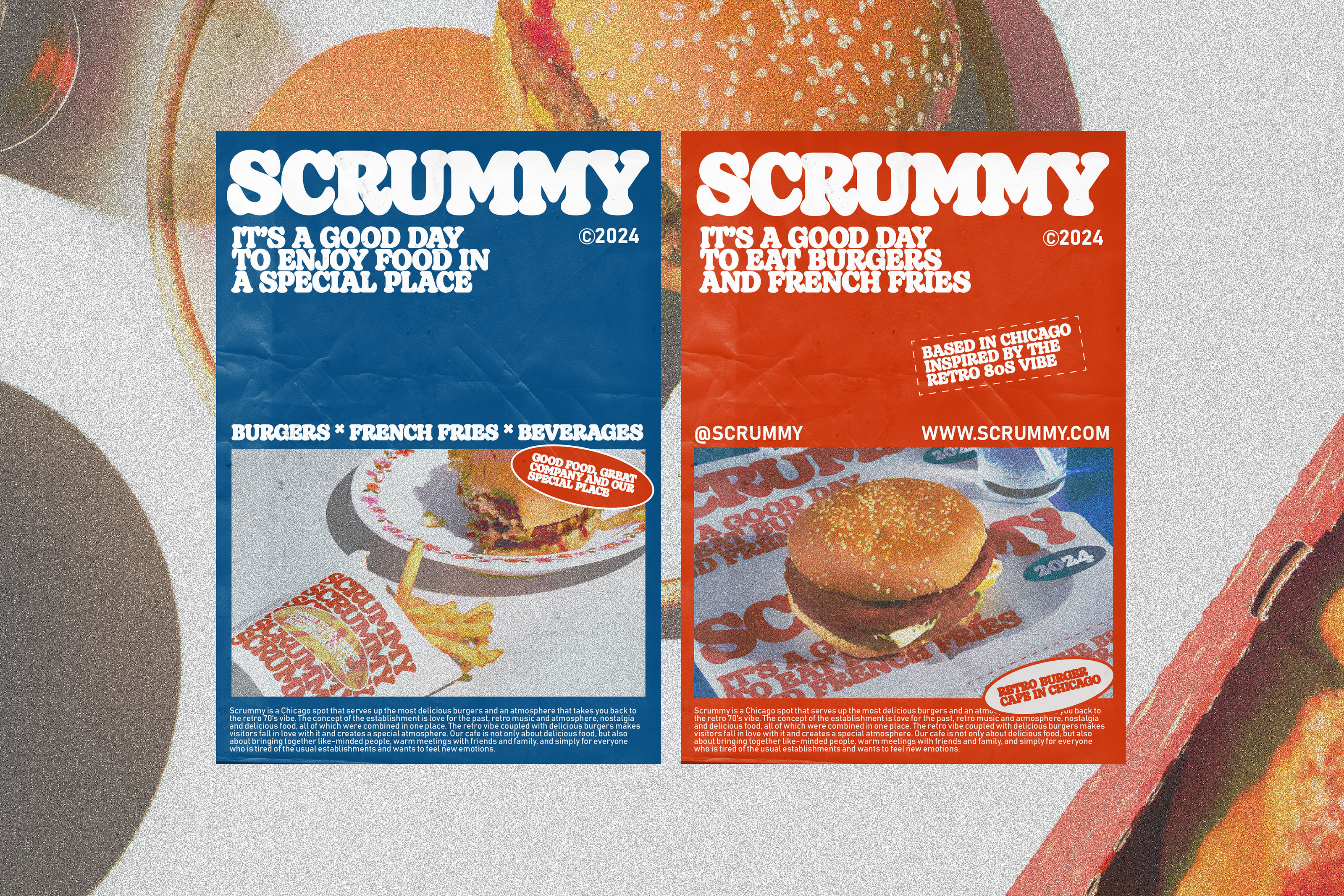 RETRO BURGER CAFE BRAND IDENTITY — Изображение №17 — Брендинг на Dprofile