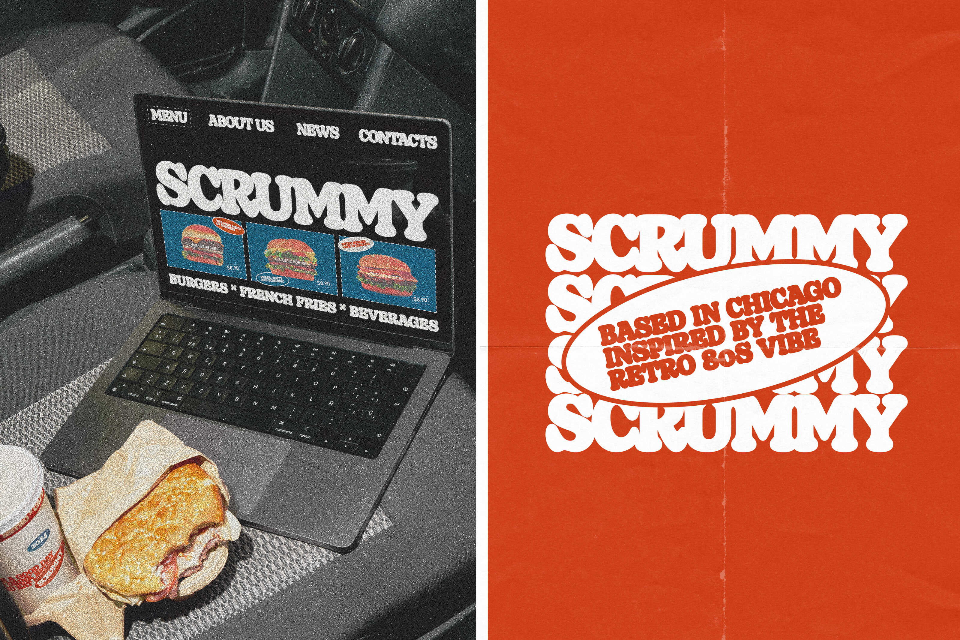 RETRO BURGER CAFE BRAND IDENTITY — Изображение №19 — Брендинг на Dprofile