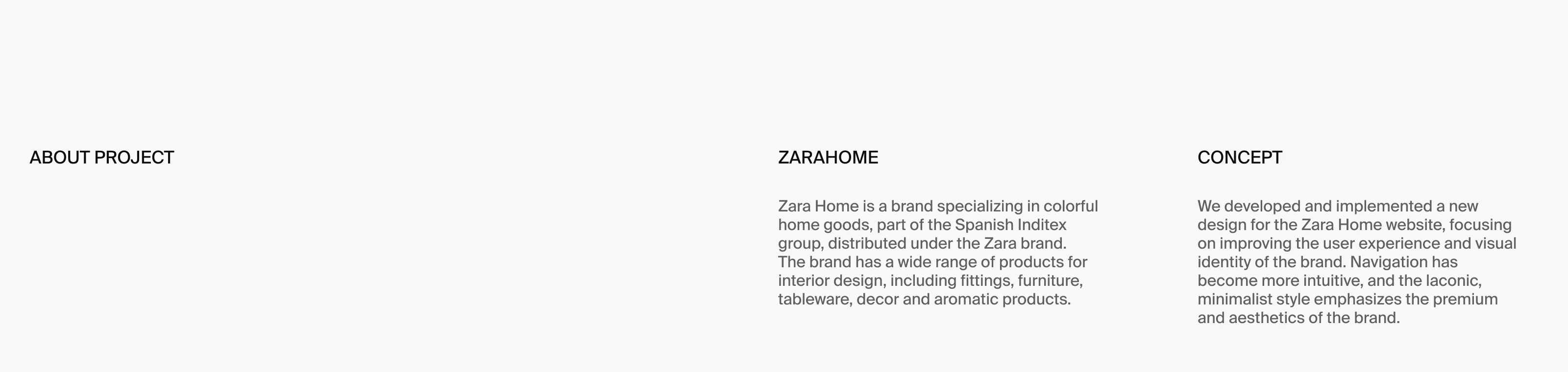 ZARAHOME |Web Design & Development — Изображение №2 — Интерфейсы на Dprofile