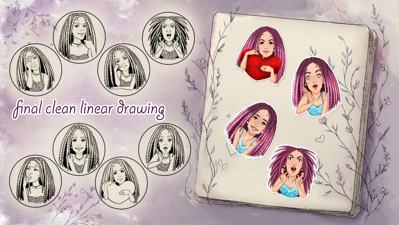 Индивидуальный стикер-пак отражающий эмоции! — Изображение №3 — Брендинг, Иллюстрация на Dprofile