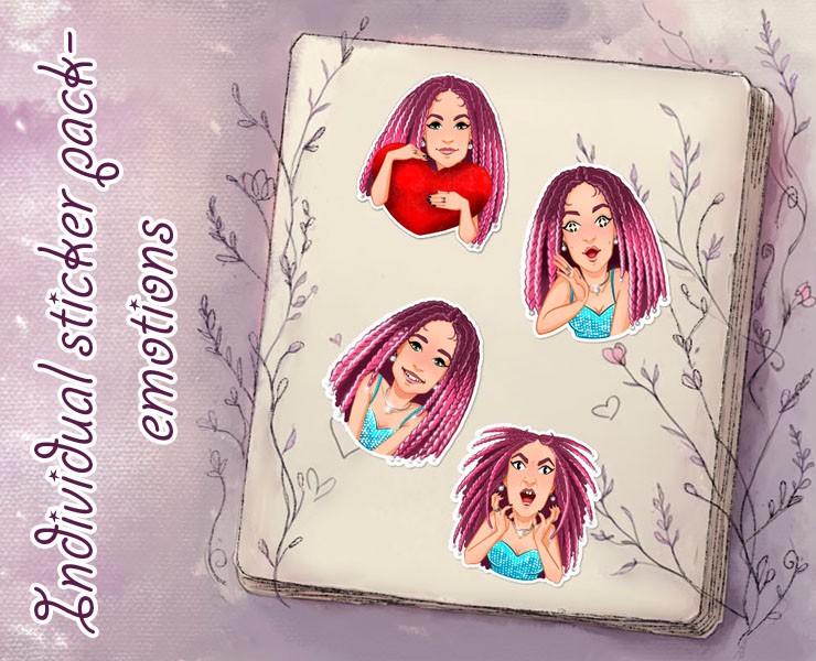 Индивидуальный стикер-пак отражающий эмоции! — Брендинг, Иллюстрация на Dprofile