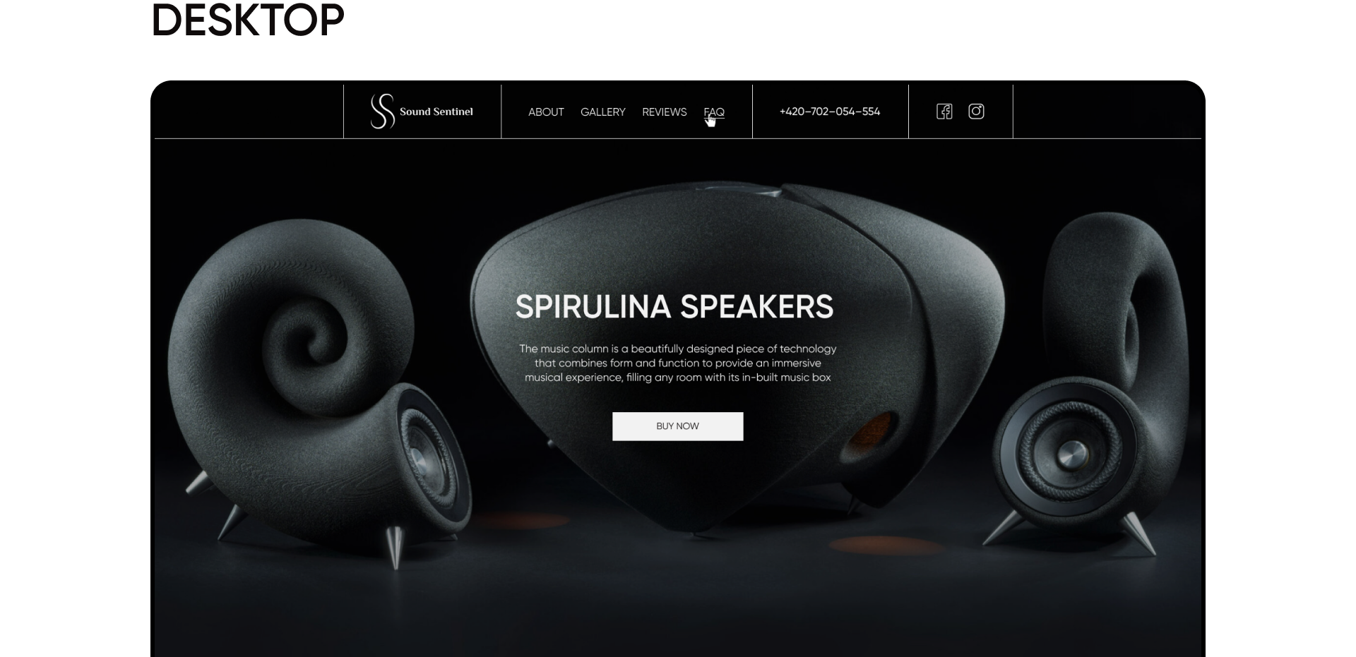 Landing Page for Spirulina speakers — Изображение №3 — Интерфейсы на Dprofile