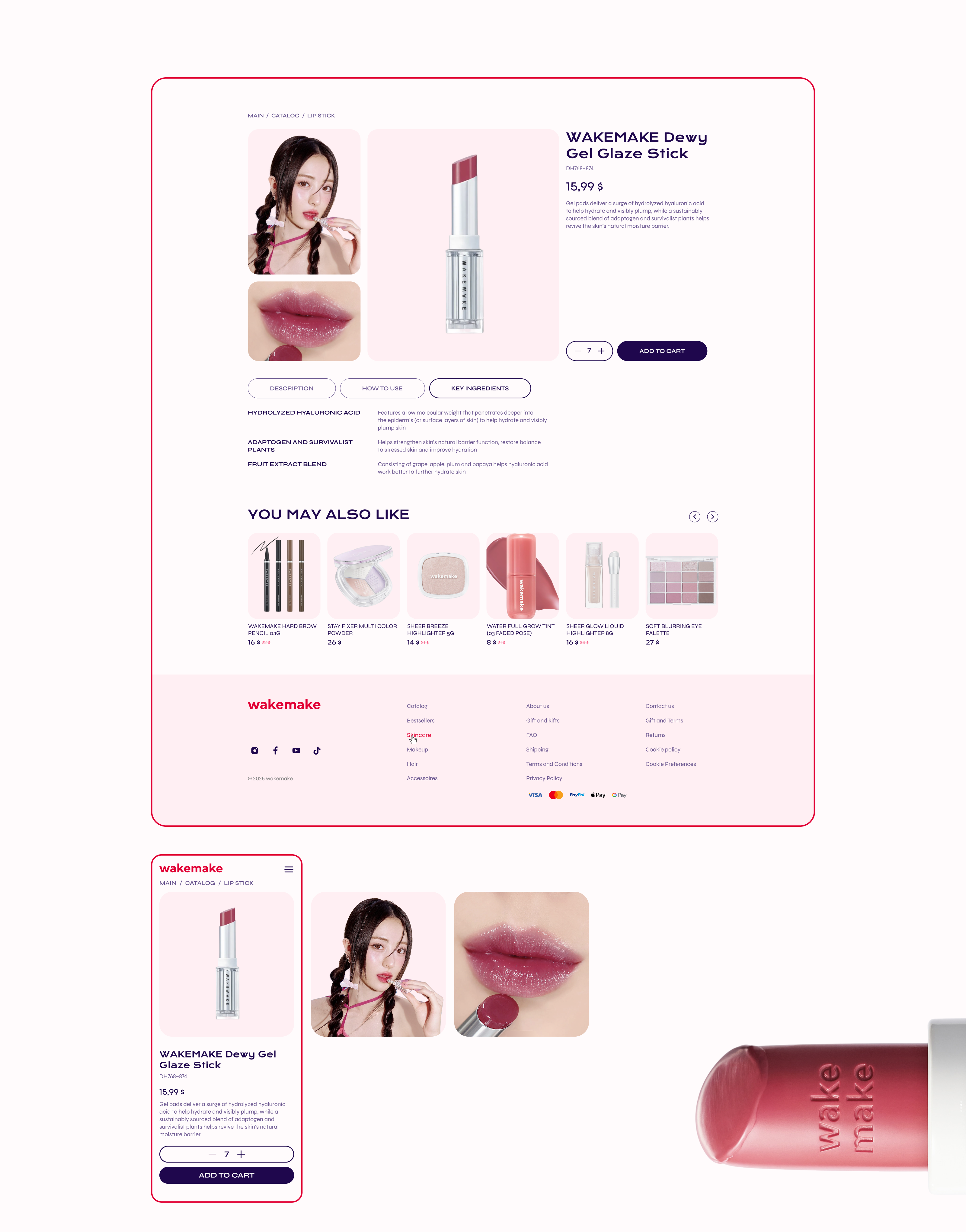E-store wakemake cosmetics — Изображение №7 — Интерфейсы на Dprofile