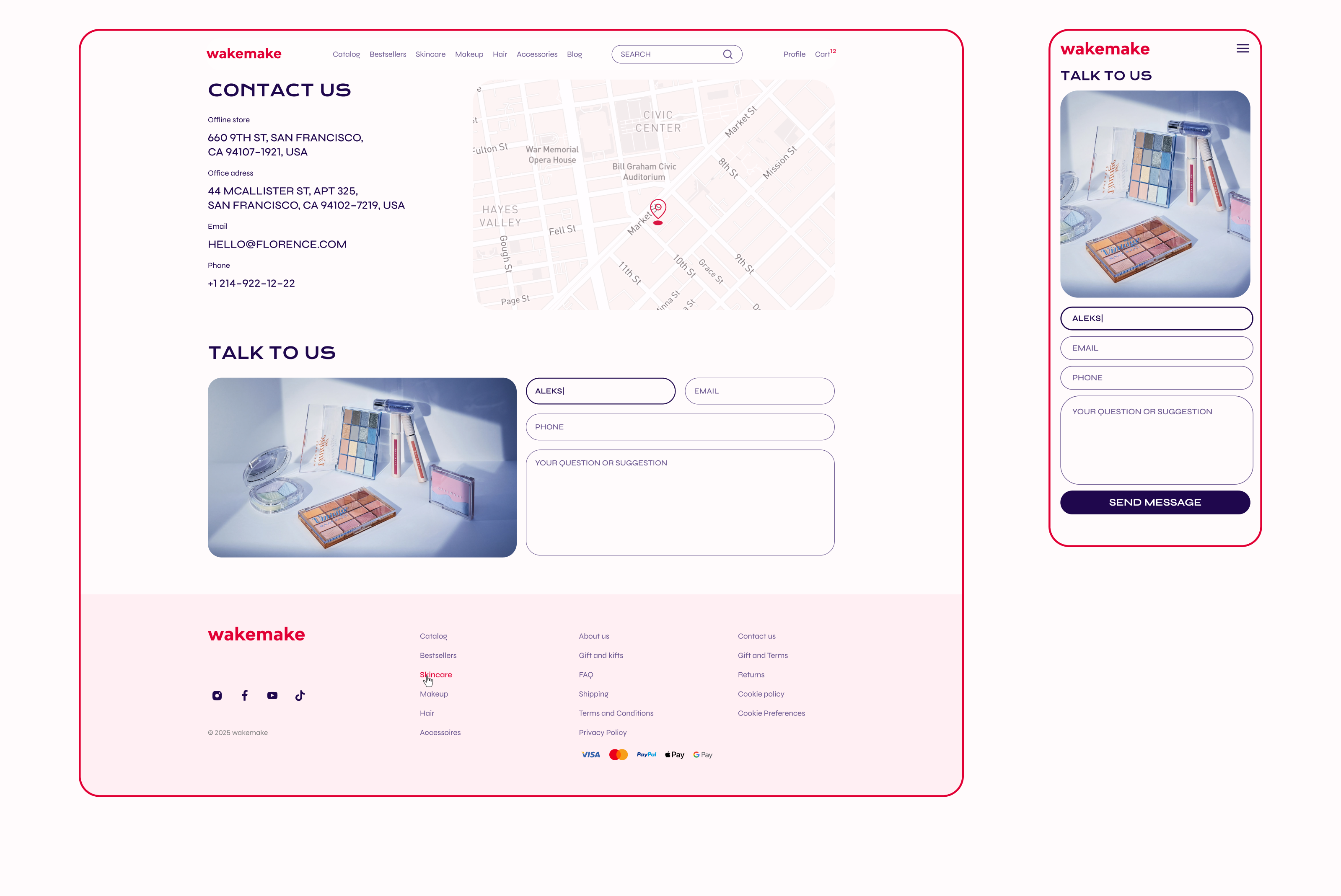 E-store wakemake cosmetics — Изображение №9 — Интерфейсы на Dprofile