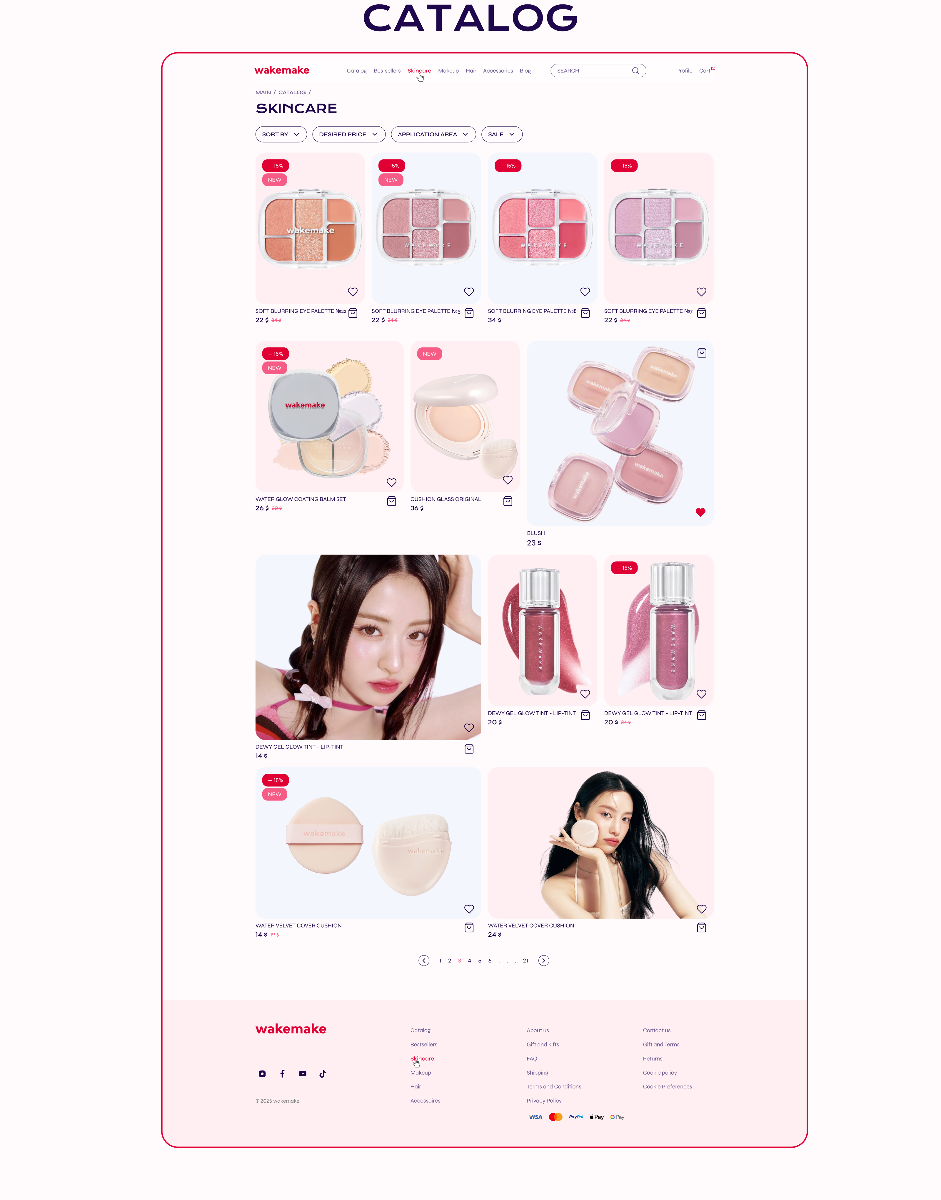 E-store wakemake cosmetics — Изображение №5 — Интерфейсы на Dprofile