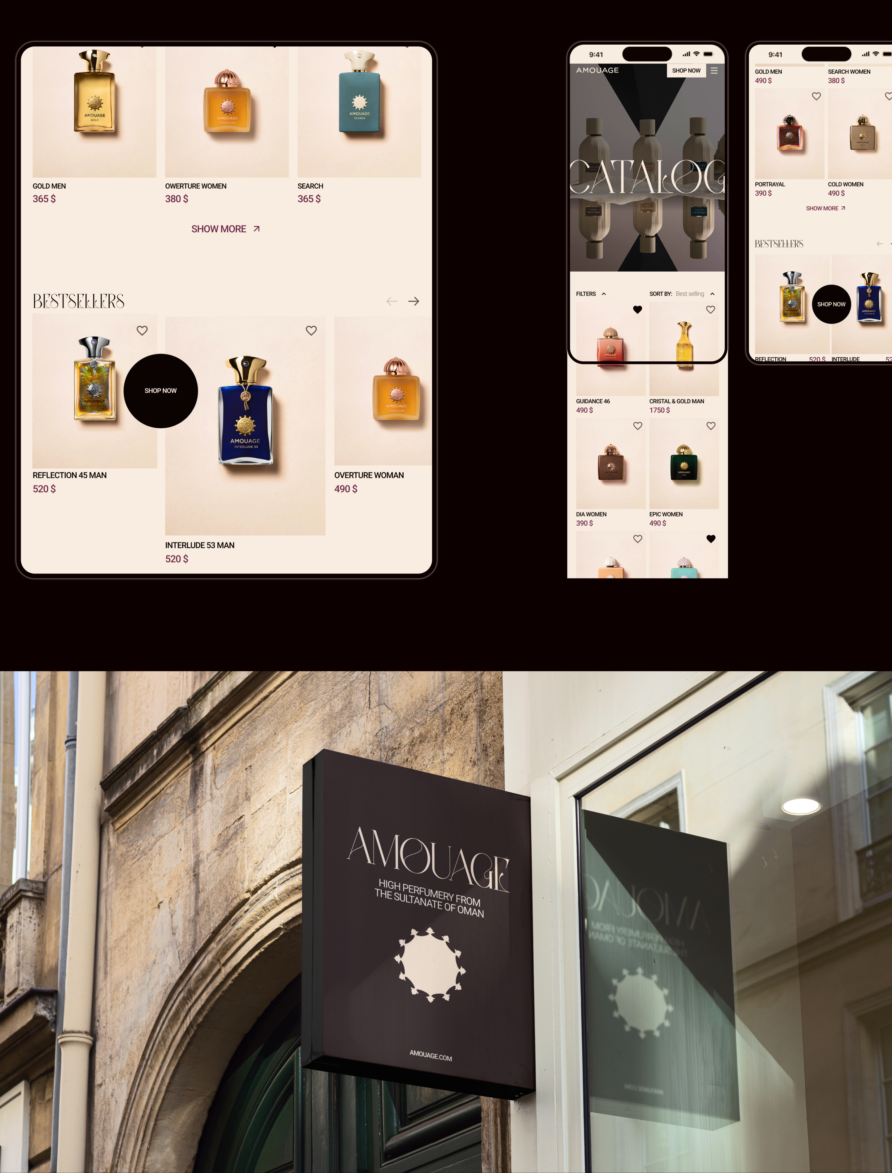 Amouage perfumes | E-commerce — Изображение №11 — Интерфейсы, Брендинг на Dprofile