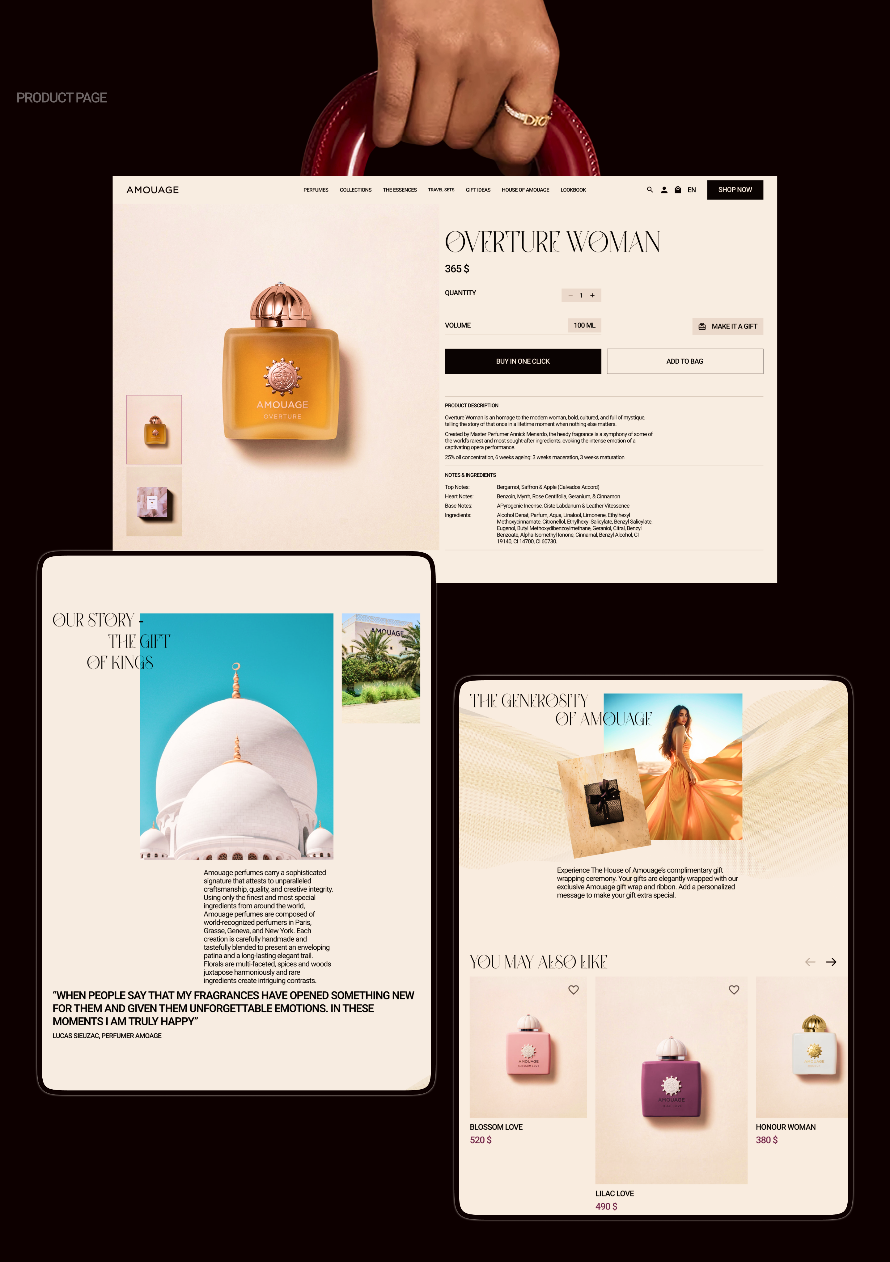Amouage perfumes | E-commerce — Изображение №6 — Интерфейсы, Брендинг на Dprofile