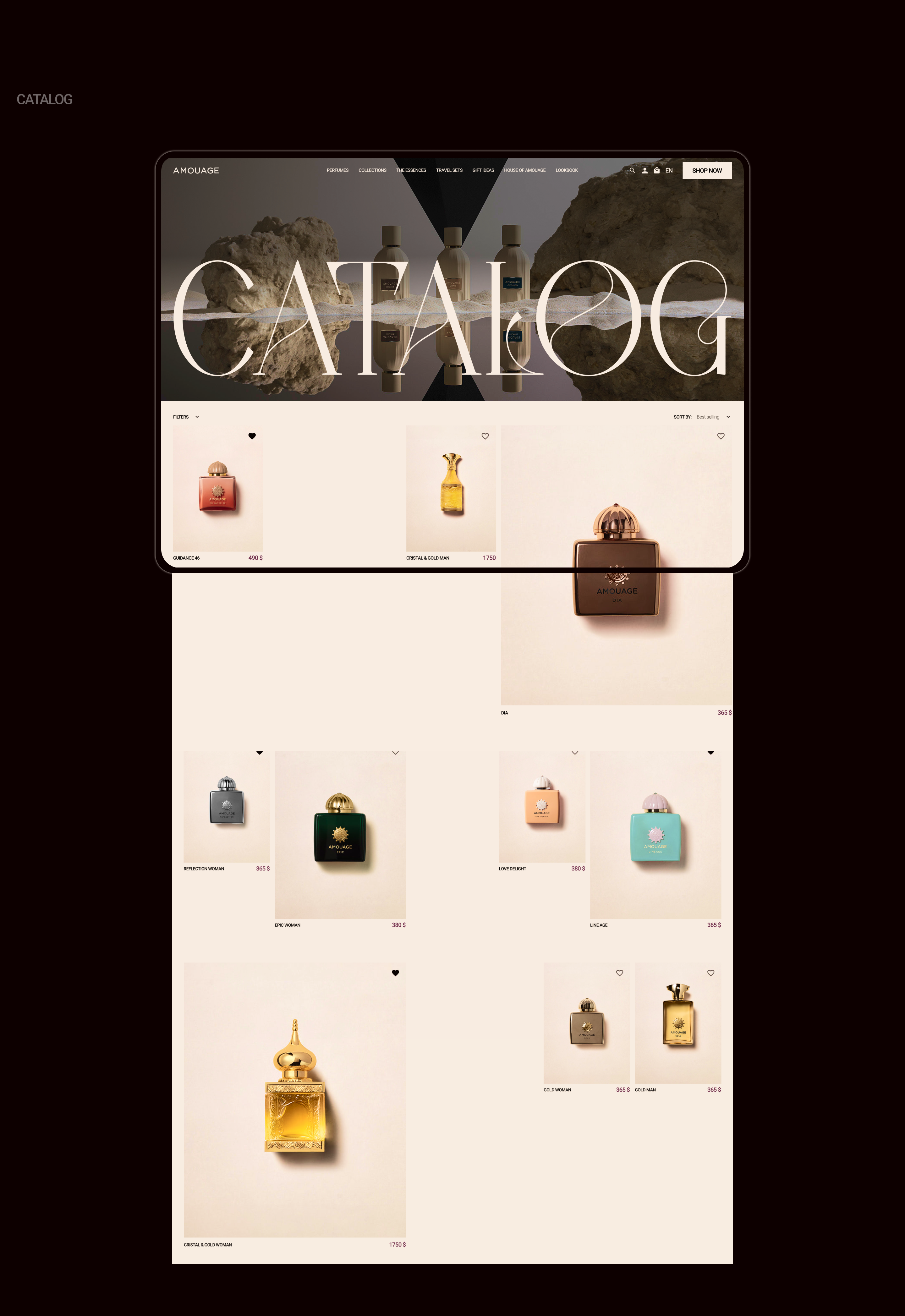 Amouage perfumes | E-commerce — Изображение №10 — Интерфейсы, Брендинг на Dprofile
