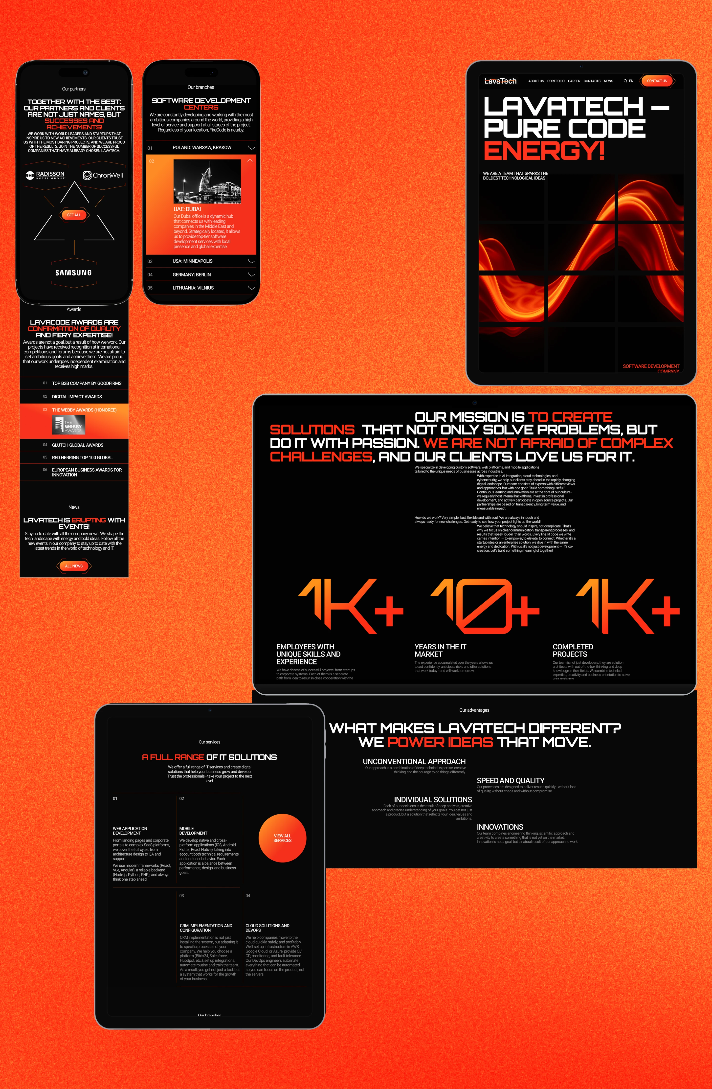 Корпоративный сайт / IT-компания LavaTech — Изображение №6 — Интерфейсы, Брендинг на Dprofile