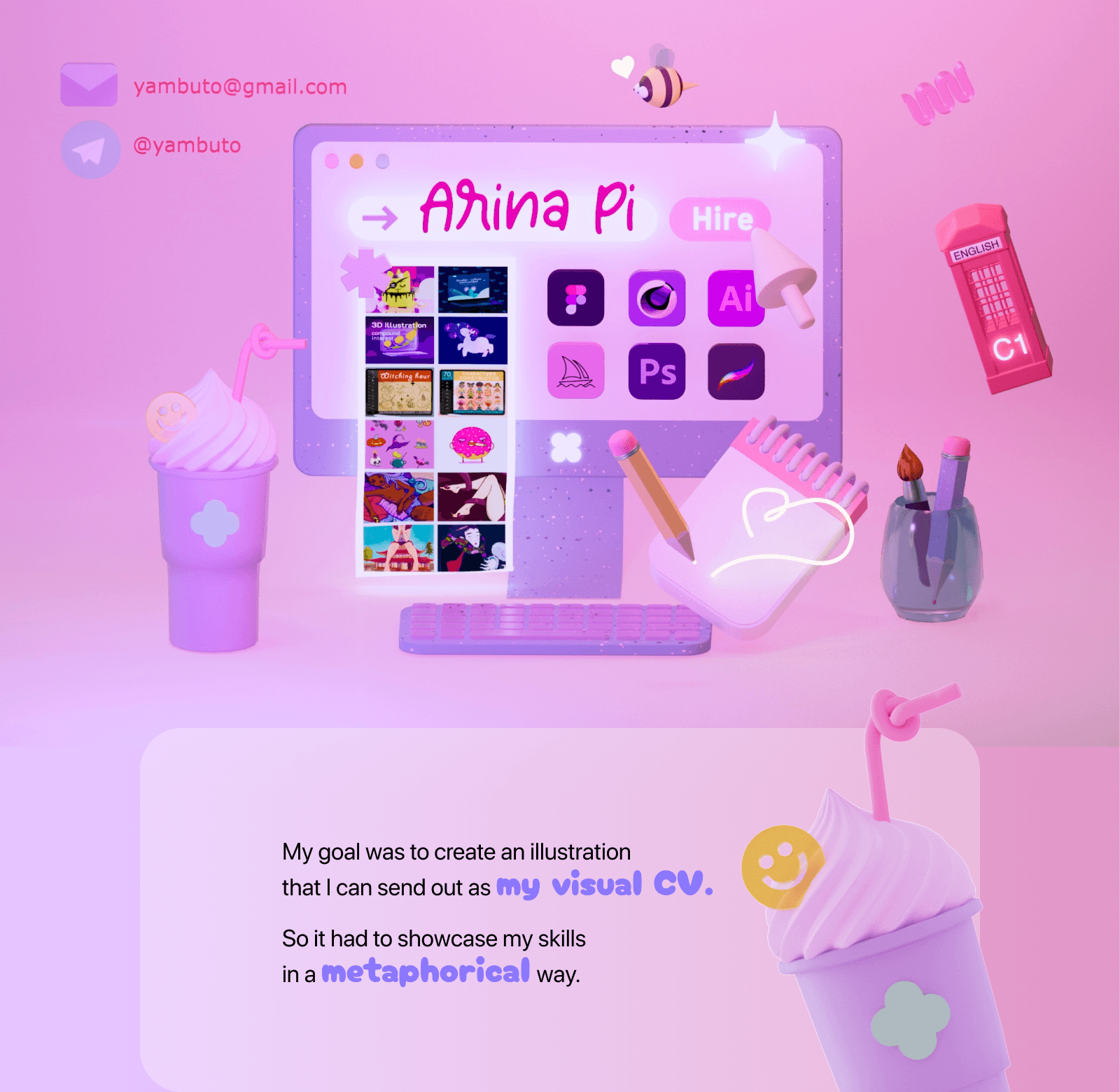 3D CV иллюстрация — Изображение №1 — Иллюстрация, 3D на Dprofile