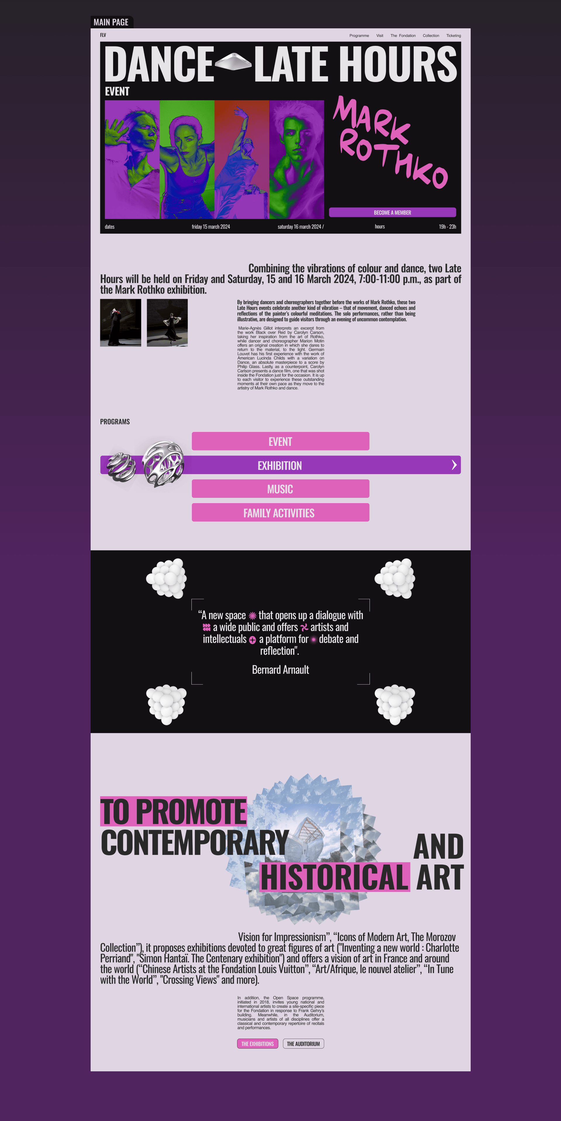 Fondation Louis Vuitton | Corporate Redesign concept — Изображение №2 — Интерфейсы на Dprofile