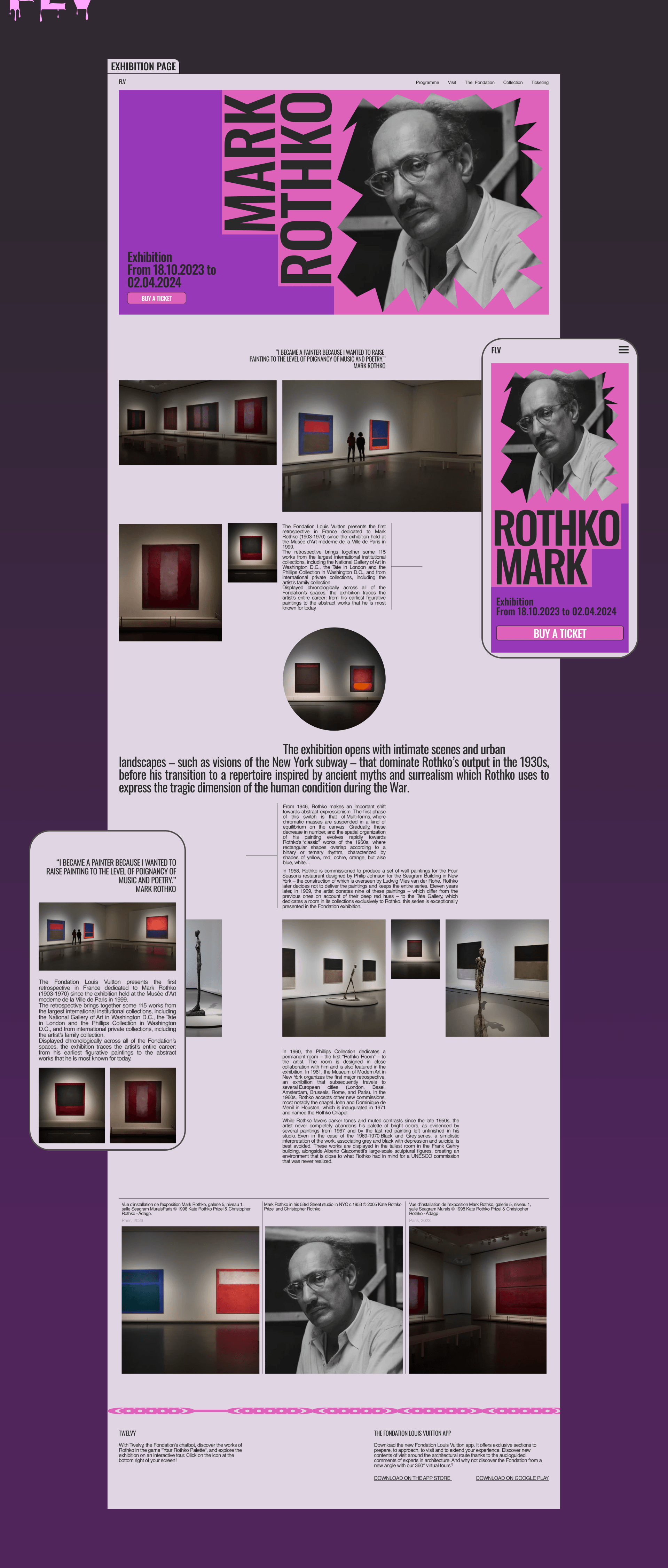 Fondation Louis Vuitton | Corporate Redesign concept — Изображение №9 — Интерфейсы на Dprofile