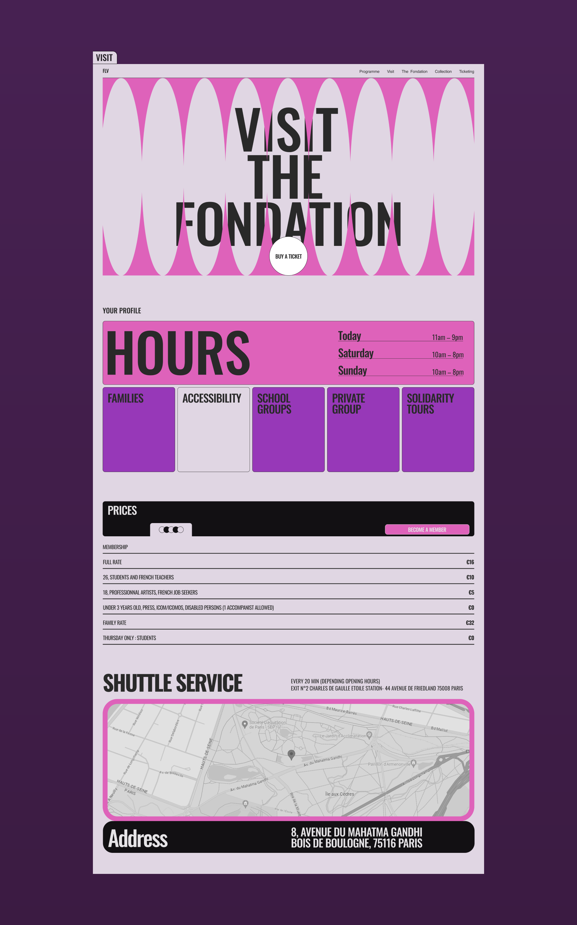 Fondation Louis Vuitton | Corporate Redesign concept — Изображение №14 — Интерфейсы на Dprofile